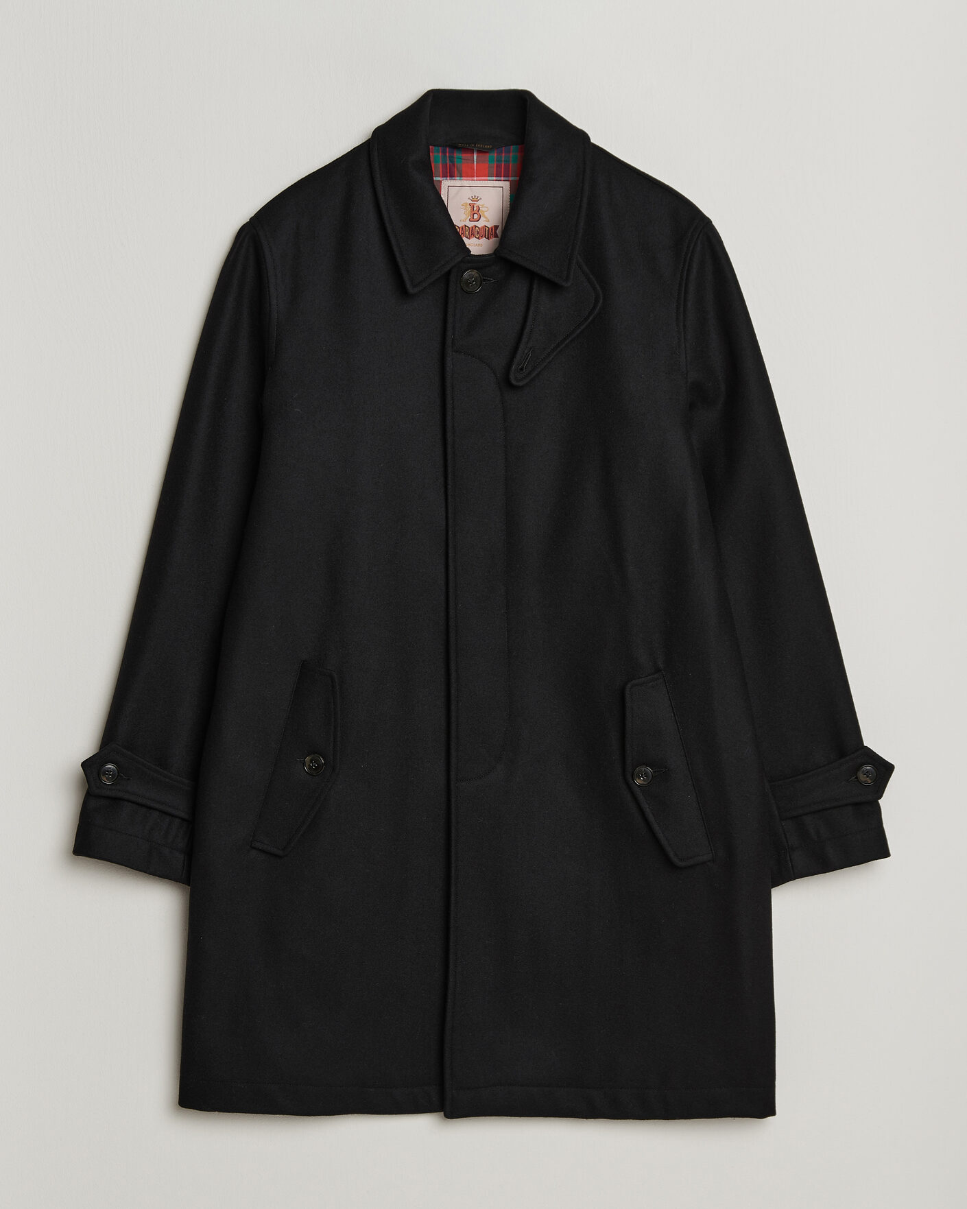Mies | Takit | Baracuta | G10 Melton Wool Coat Black
