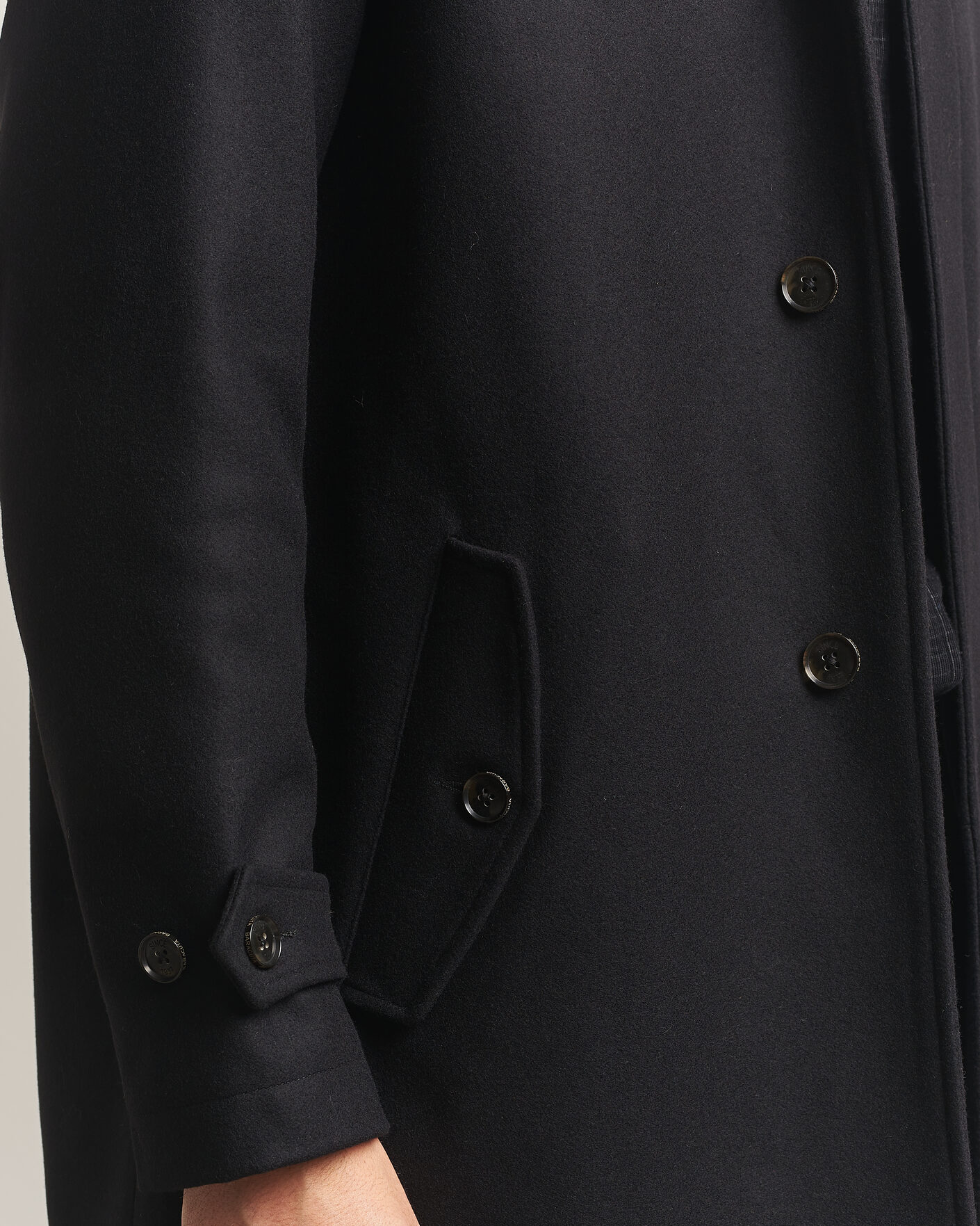 Mies | Takit | Baracuta | G10 Melton Wool Coat Black