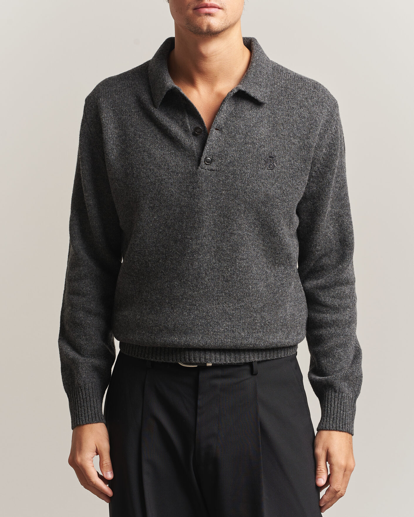 Mies | Puserot | Baracuta | Shetland Polo Mid Grey