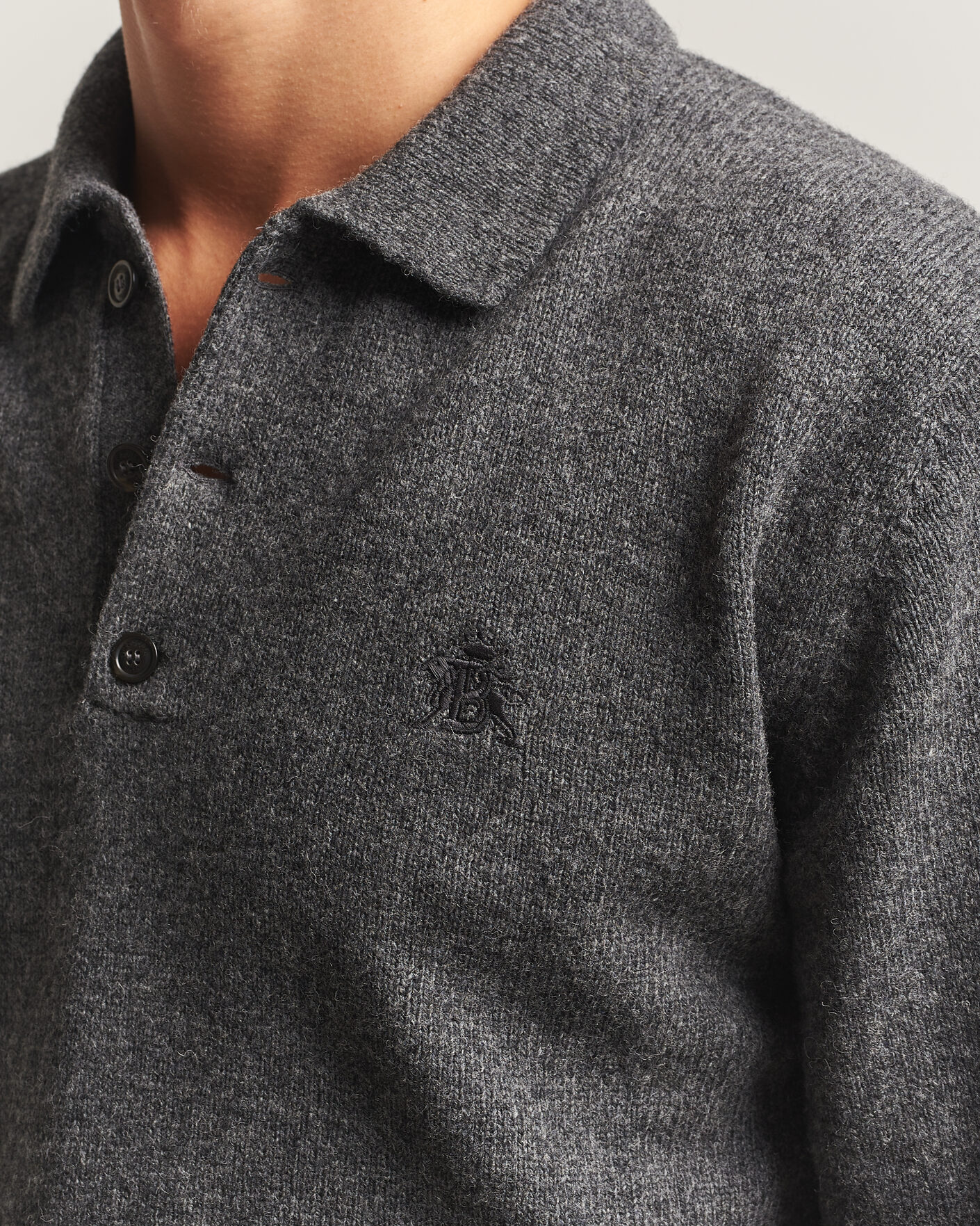 Mies | Puserot | Baracuta | Shetland Polo Mid Grey