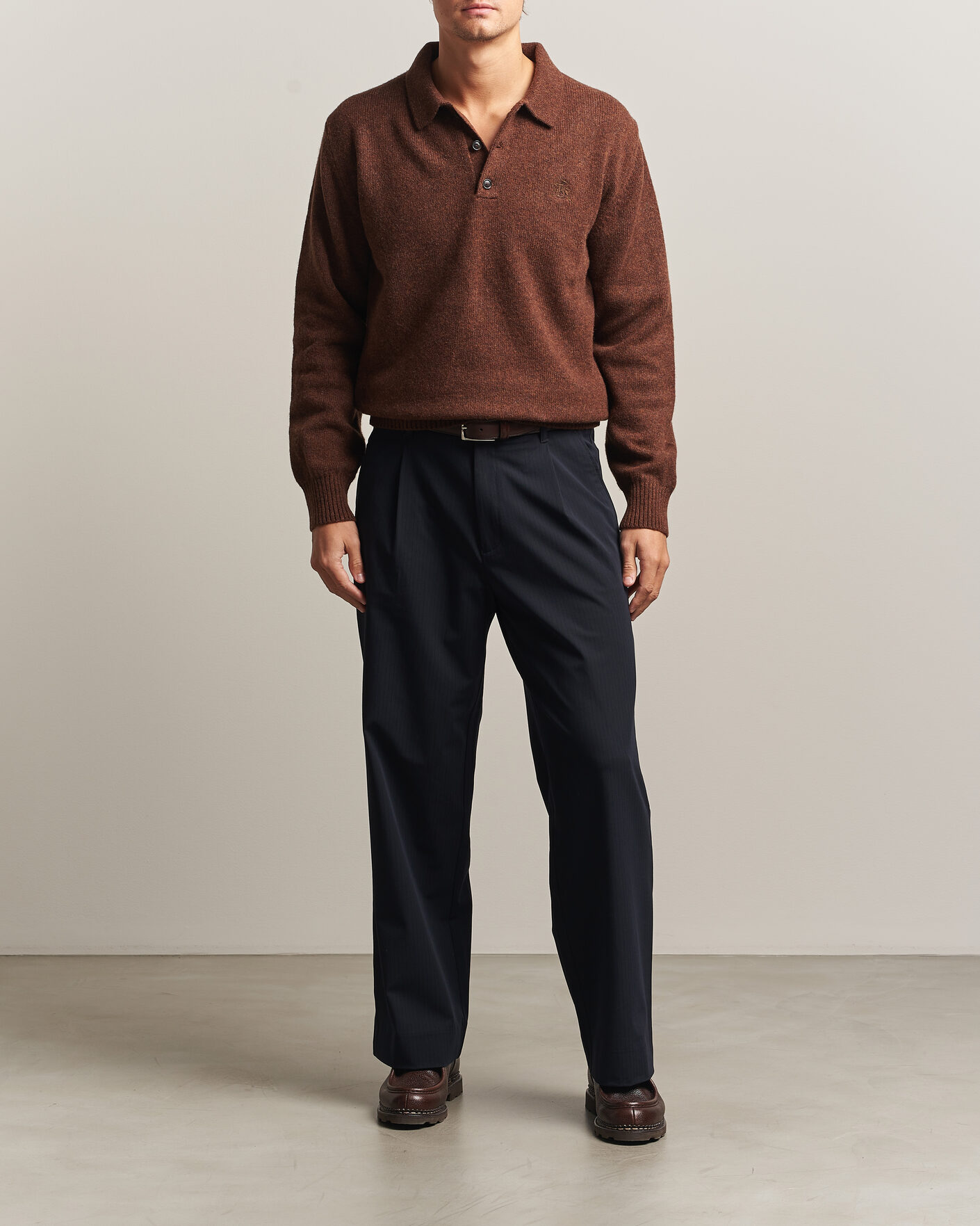 Mies | Puserot | Baracuta | Shetland Polo Slate Black
