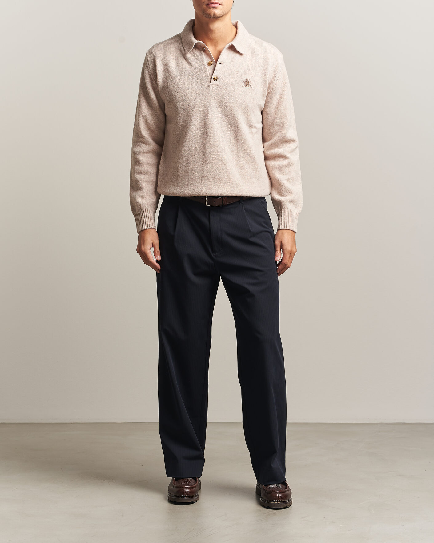 Mies | Puserot | Baracuta | Shetland Polo Antique White