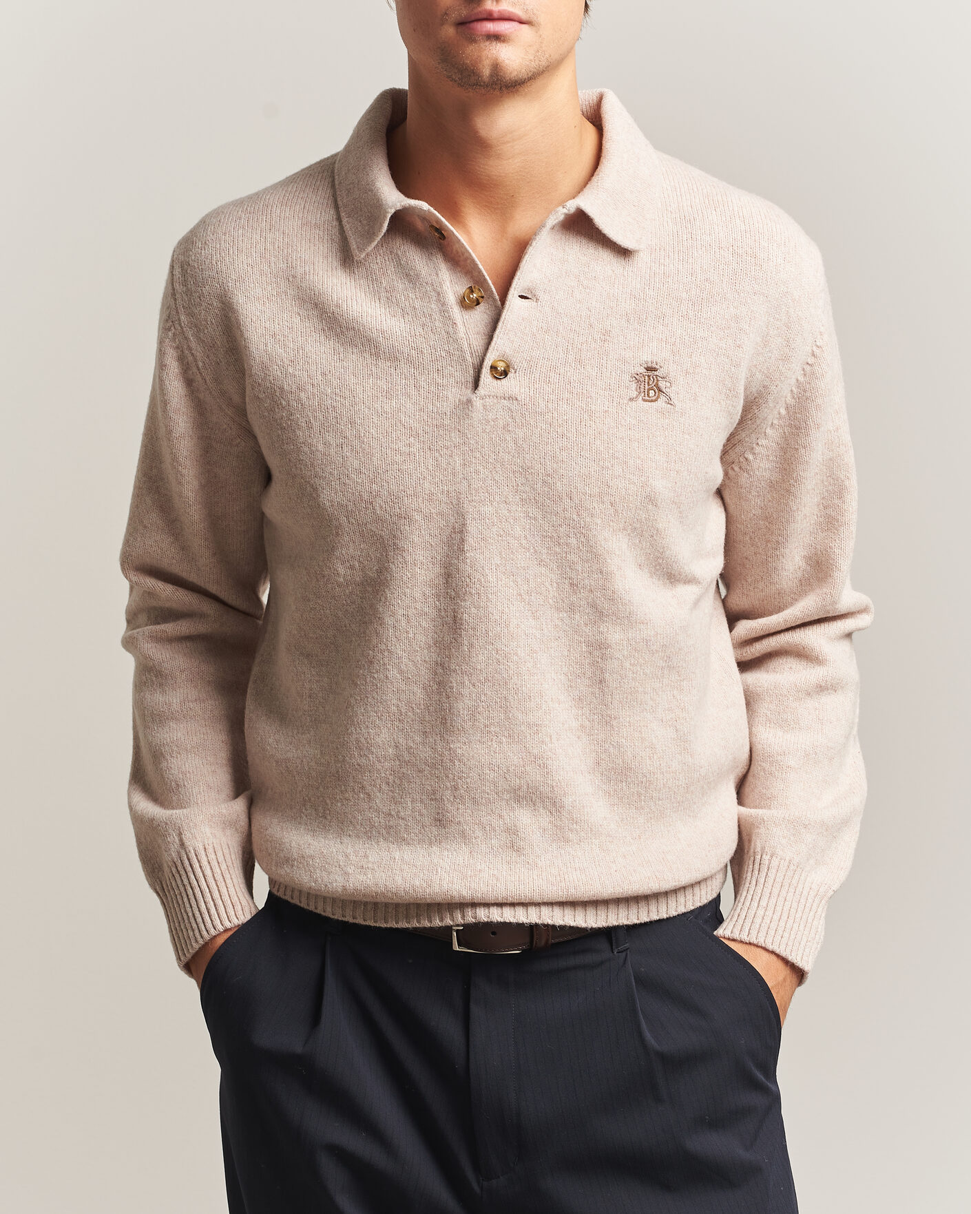 Mies | Puserot | Baracuta | Shetland Polo Antique White