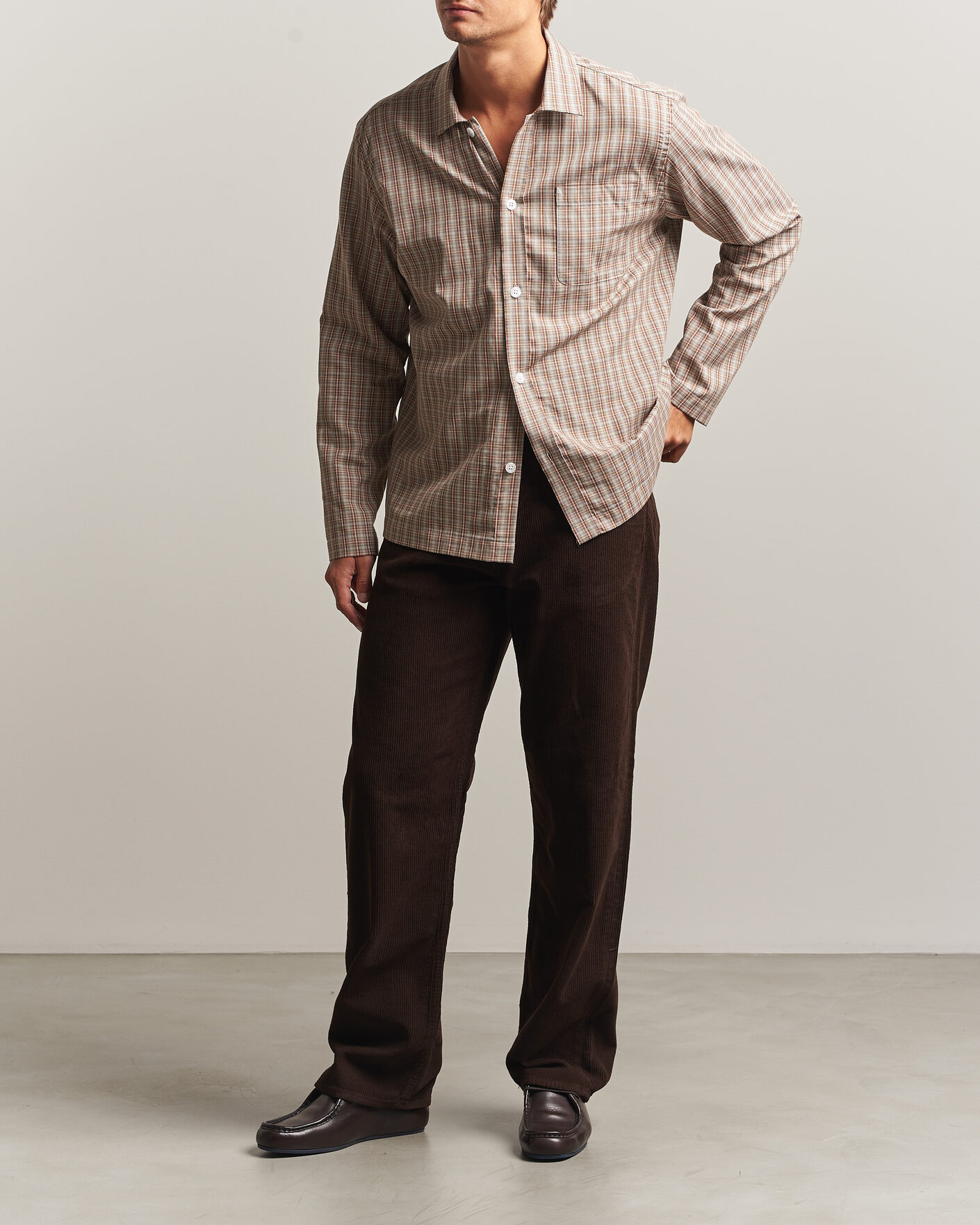 Mies | Housut | Sunflower | Loose Corduroy Pants Brown