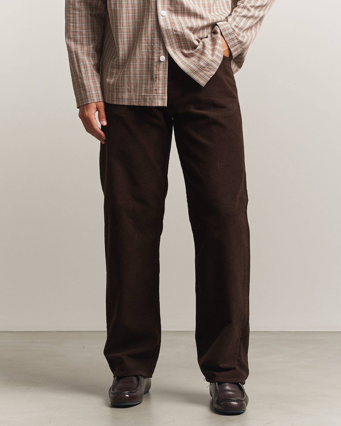 Mies | Housut | Sunflower | Loose Corduroy Pants Brown