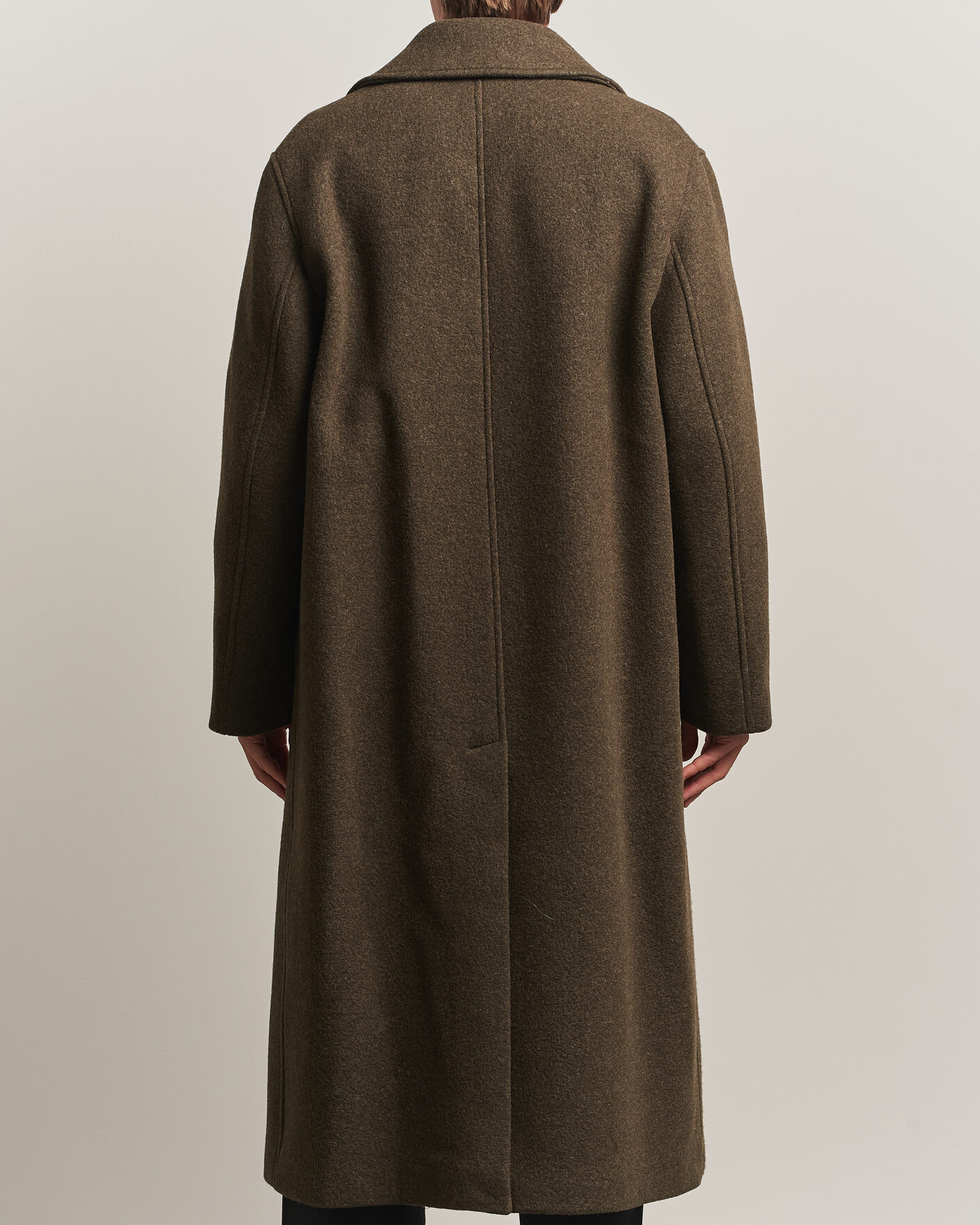 Mies | Takit | Sunflower | Wool Blend Winter Coat Green Moss