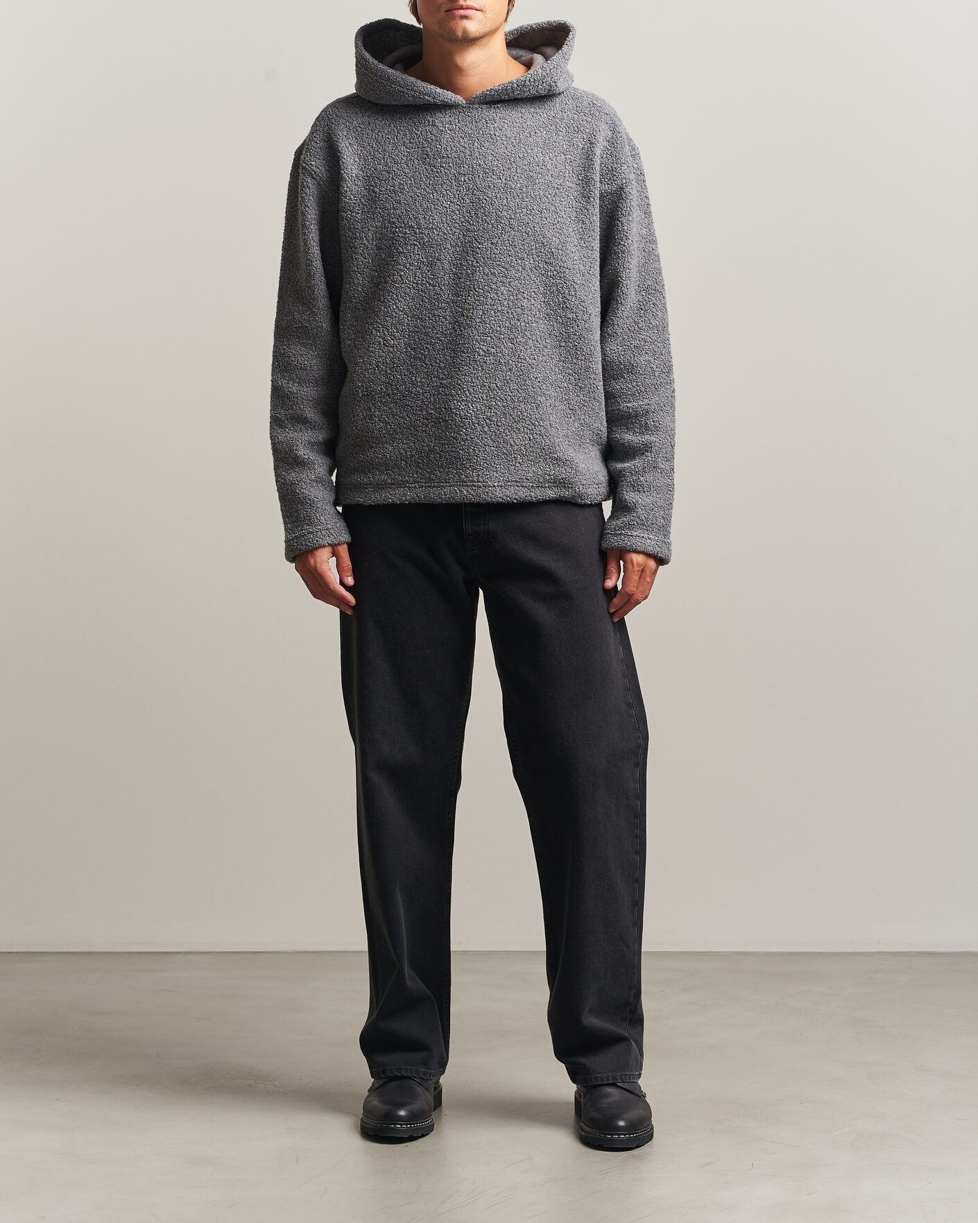 Mies | Puserot | Sunflower | Wool Hoodie Grey Melange