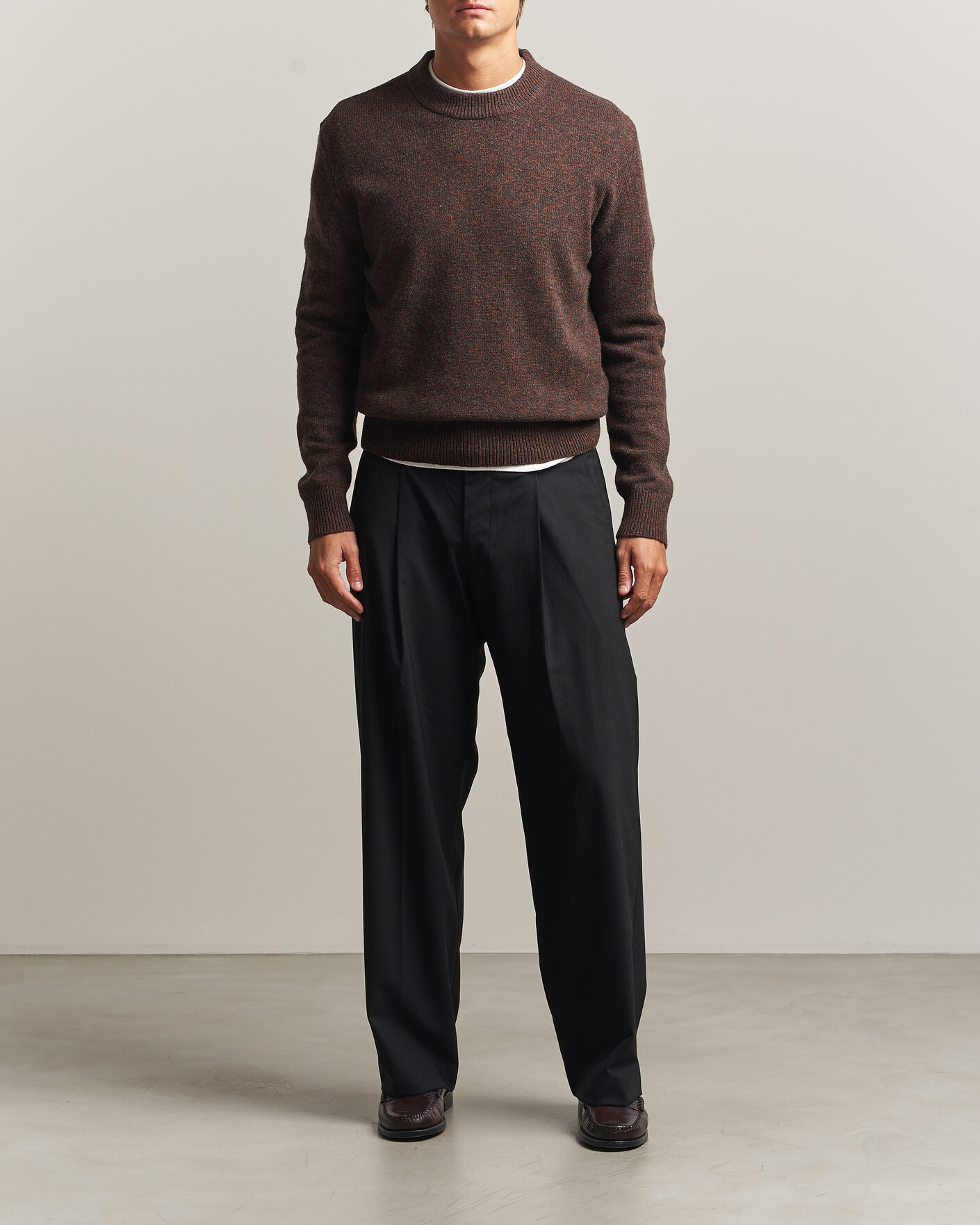 Mies | Puserot | Sunflower | Moon Merino Sweater Brown