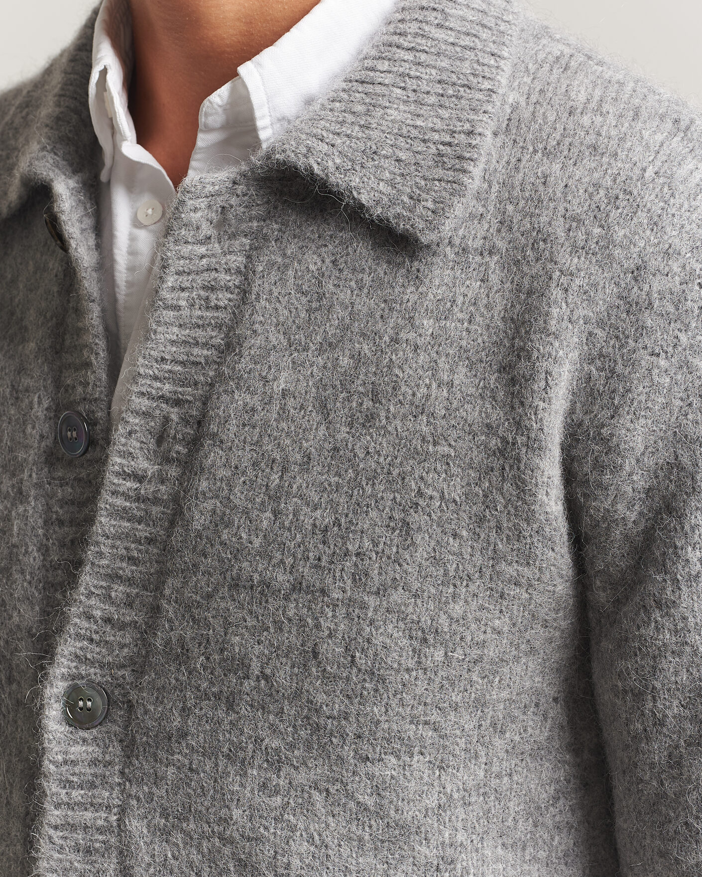 Mies | Puserot | Sunflower | Alpacka Cardigan Grey Melange