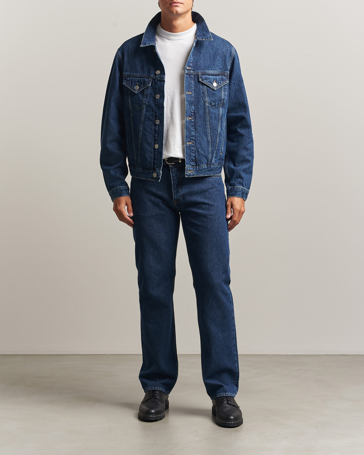 Mies | Takit | Sunflower | Trucker Denim Jacket Blue Wash