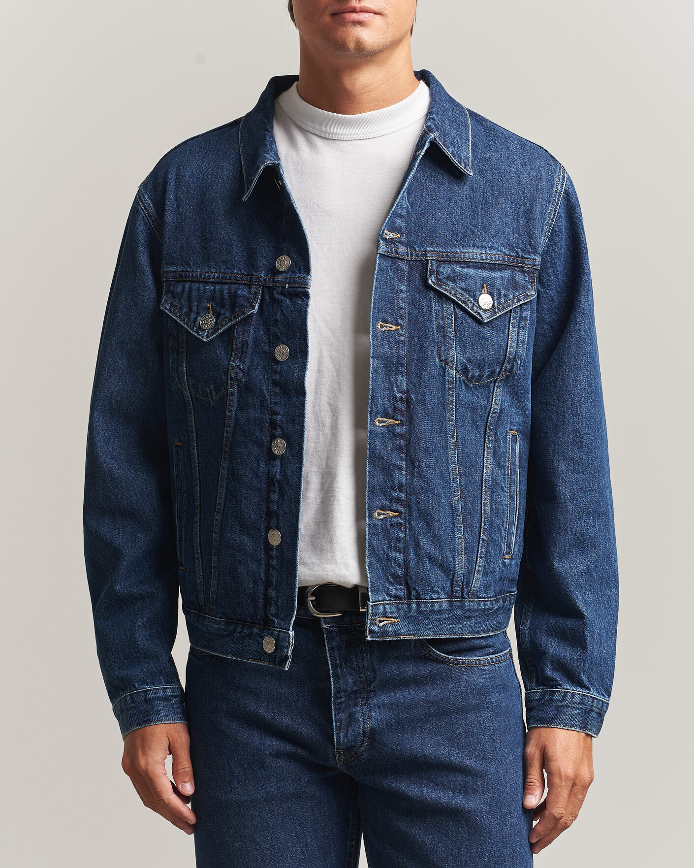 Mies | Takit | Sunflower | Trucker Denim Jacket Blue Wash