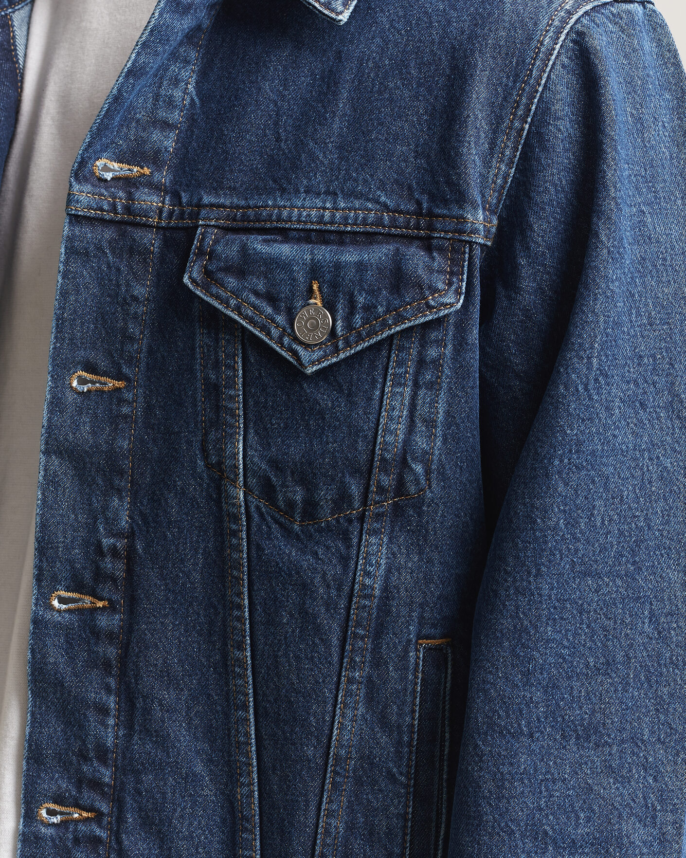 Mies | Takit | Sunflower | Trucker Denim Jacket Blue Wash