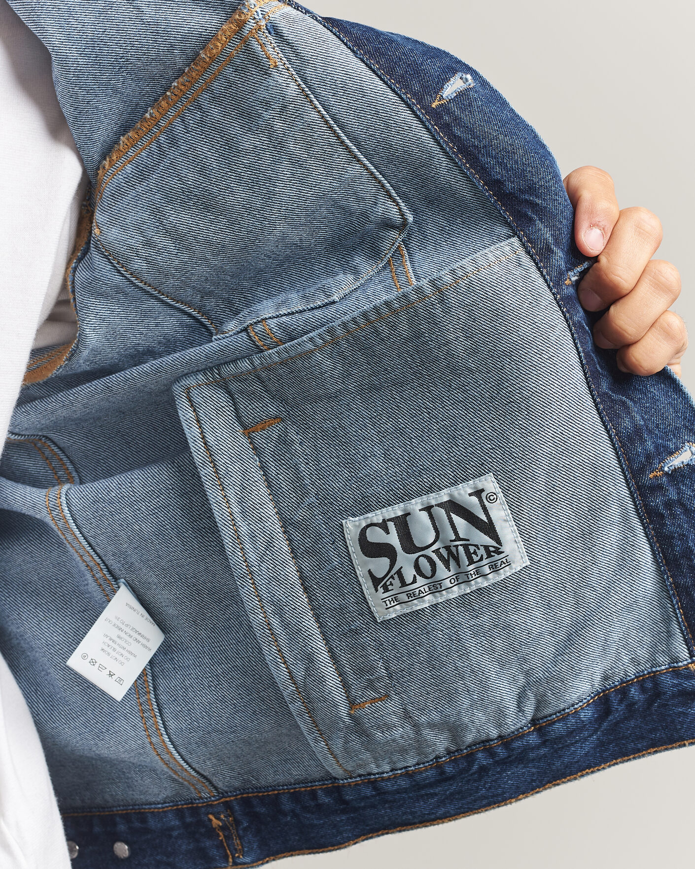 Mies | Takit | Sunflower | Trucker Denim Jacket Blue Wash