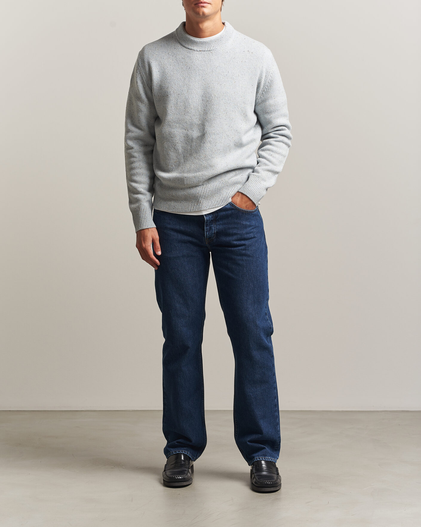 Mies | Puserot | Sunflower | Moon Donegal Sweater Light Blue