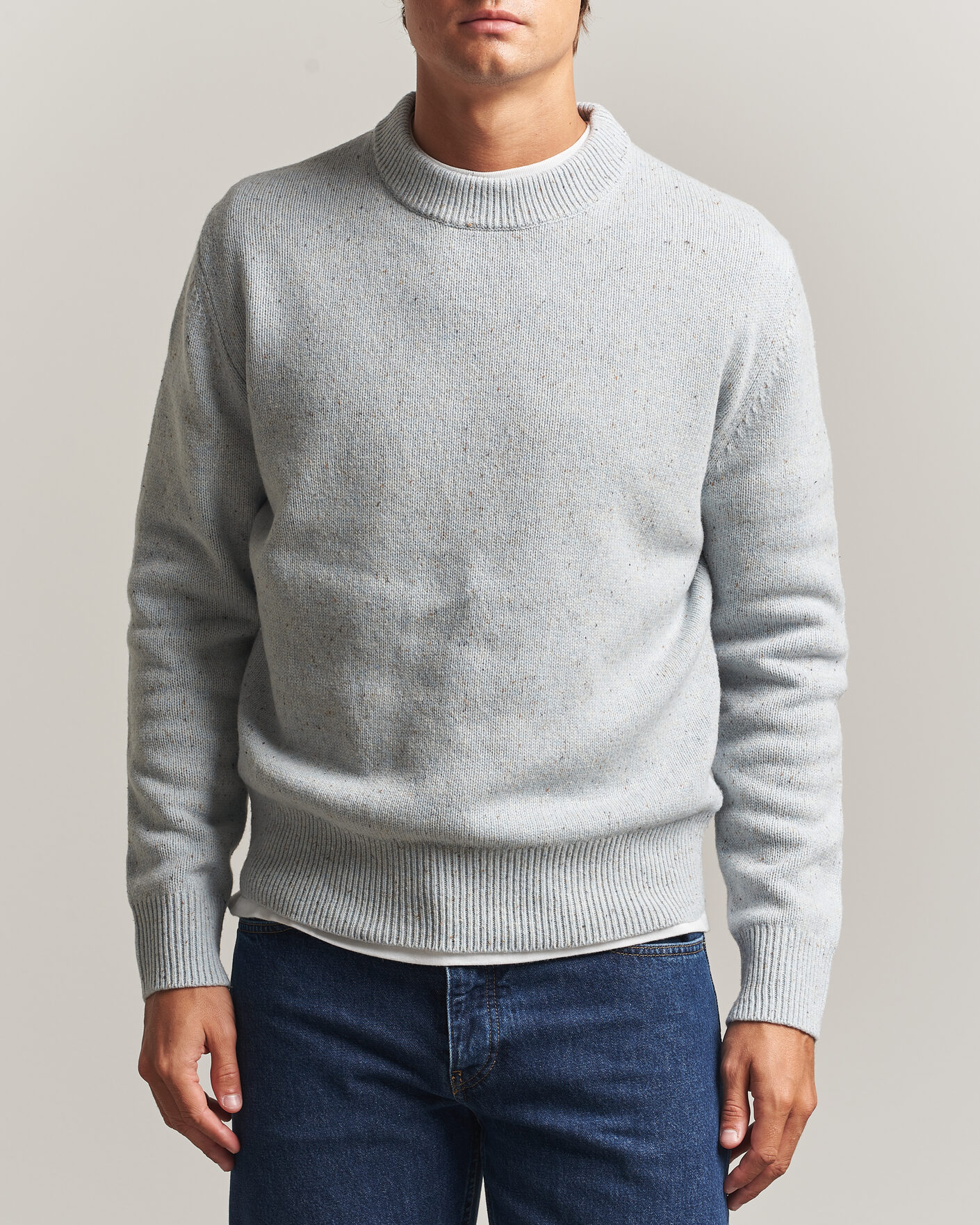 Mies | Puserot | Sunflower | Moon Donegal Sweater Light Blue