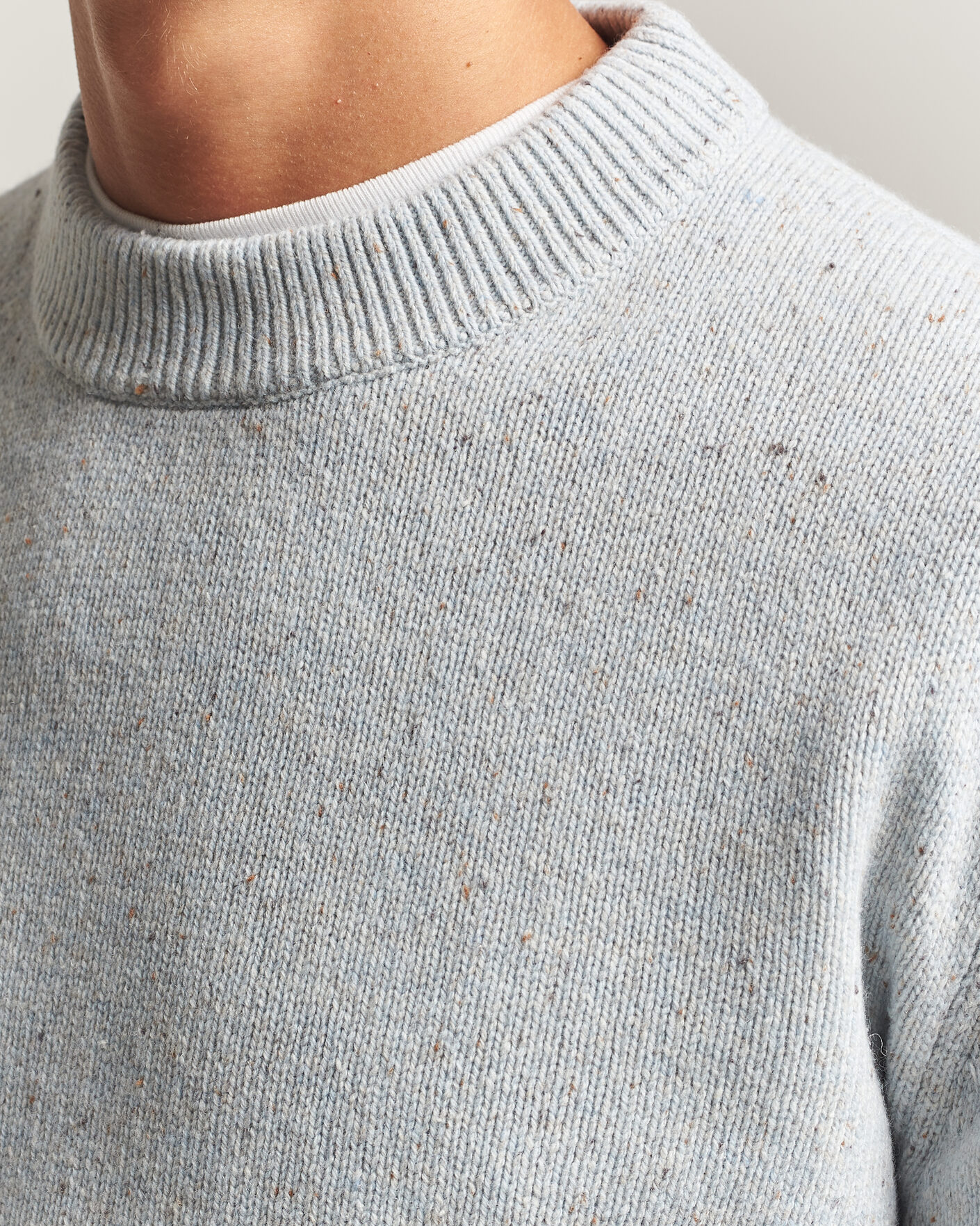Mies | Puserot | Sunflower | Moon Donegal Sweater Light Blue