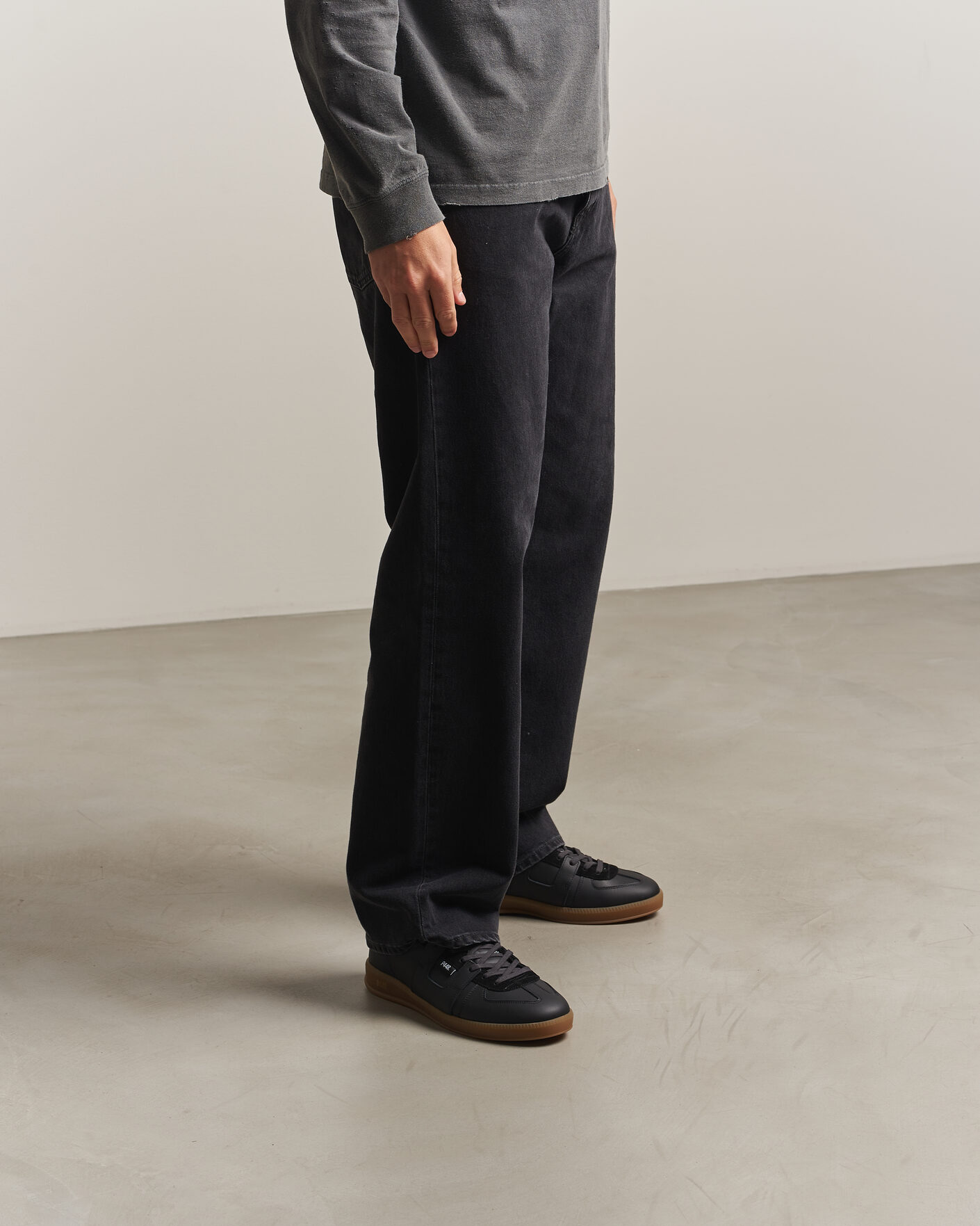 Mies | Tennarit | P448 | Monza Leather/Suede Sneaker Black