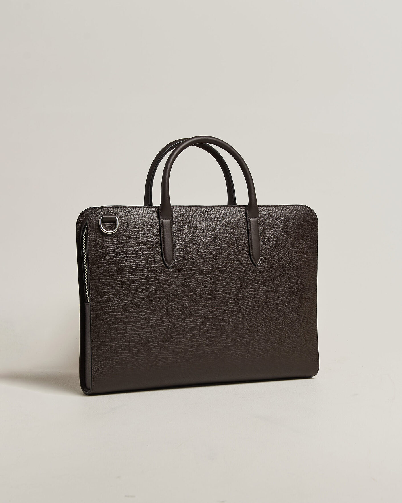 Mies | Laukut | Smythson | Ludlow Ultra Slim Briefcase With Zip Front Dark Brown