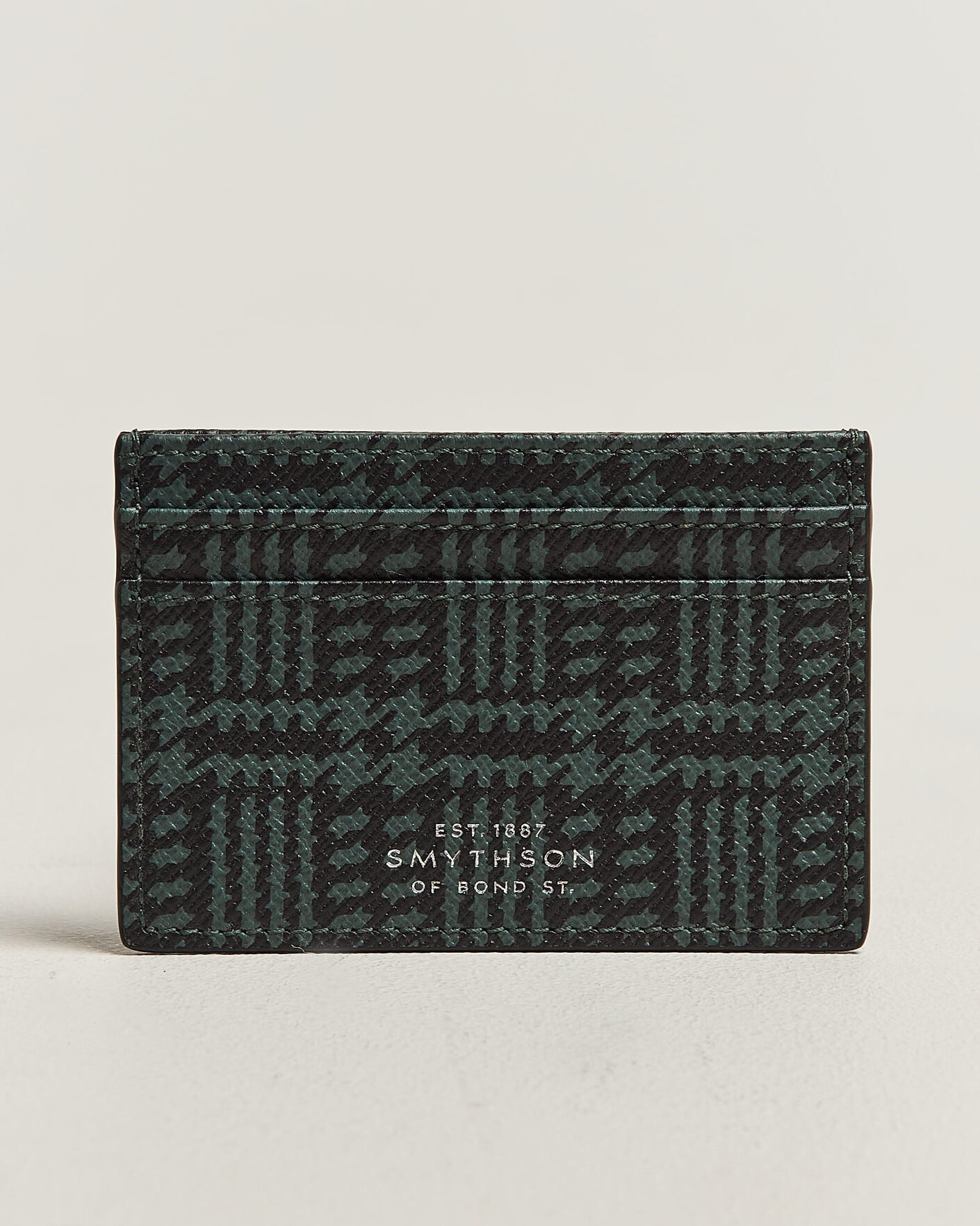 Mies | Lompakot | Smythson | Panama Tweed Flat Cardholder Slate Green
