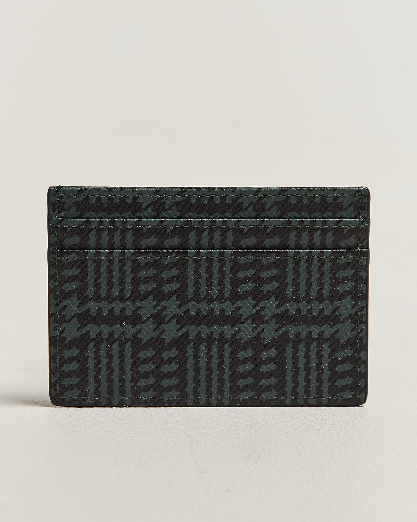 Mies | Lompakot | Smythson | Panama Tweed Flat Cardholder Slate Green