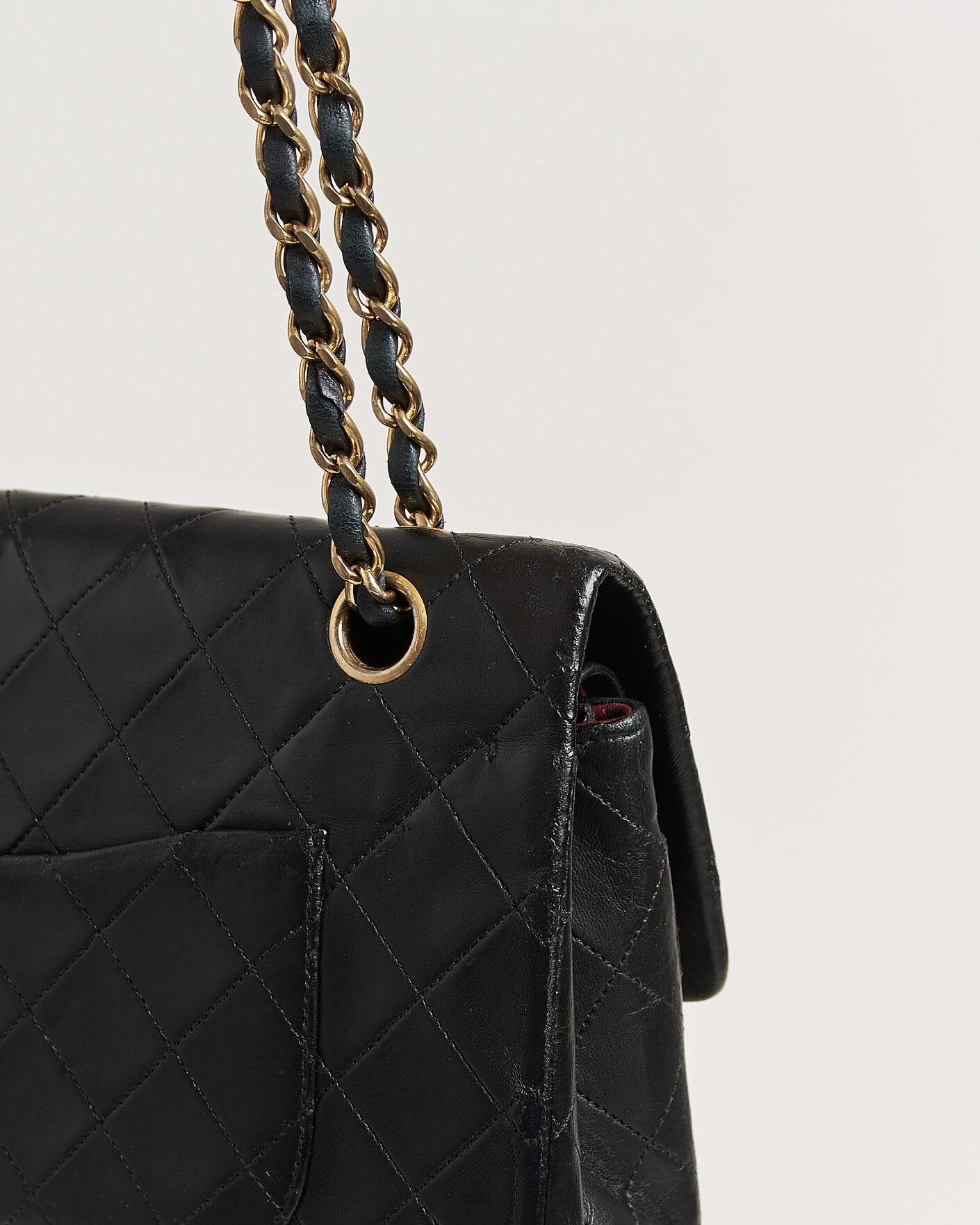 Mies | Pre-Owned & Vintage Bags | Chanel Pre-Owned | Classic Medium Double Flap Bag Lambskin Black