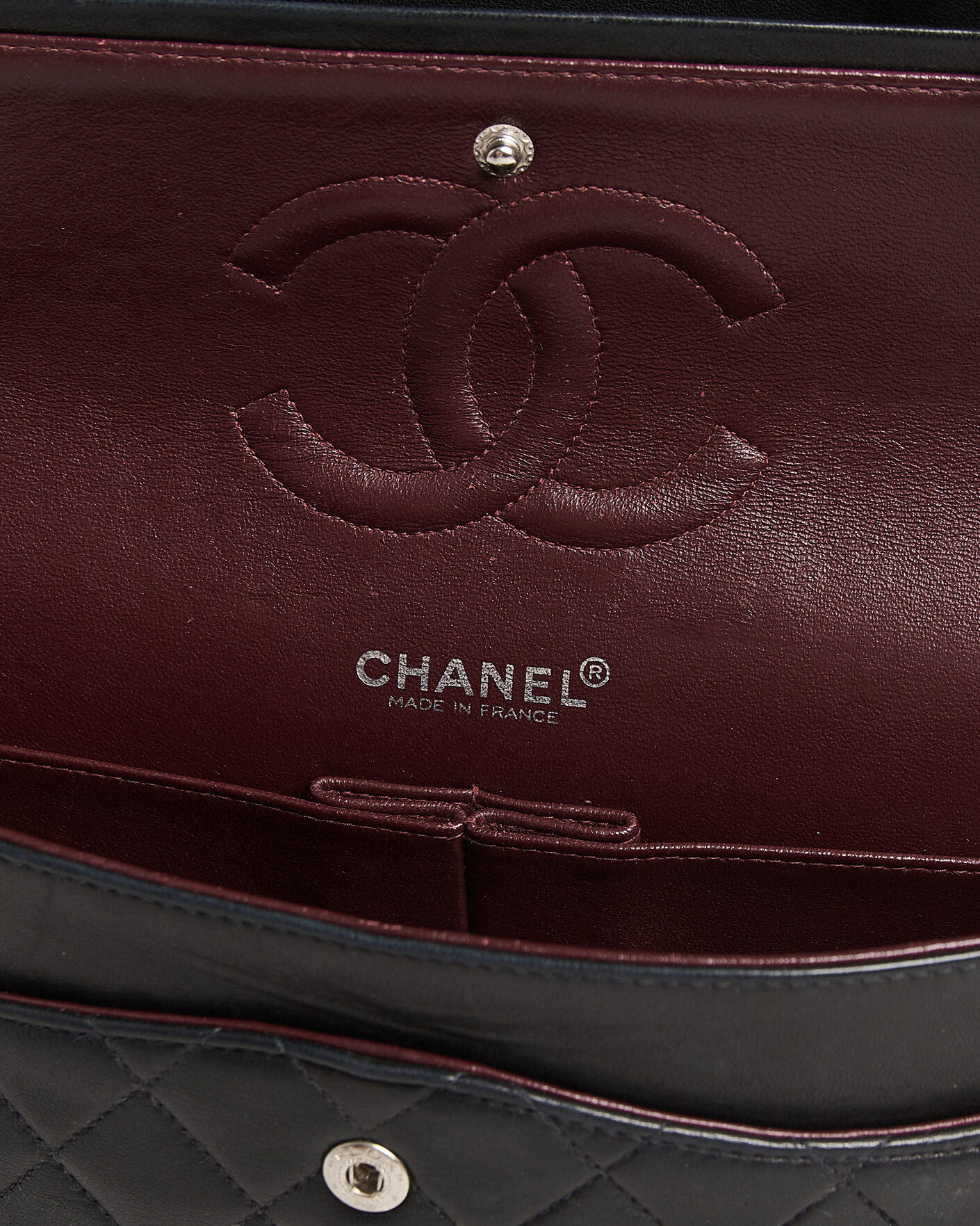Mies | Pre-Owned & Vintage Bags | Chanel Pre-Owned | Classic Medium Double Flap Bag Lambskin Black