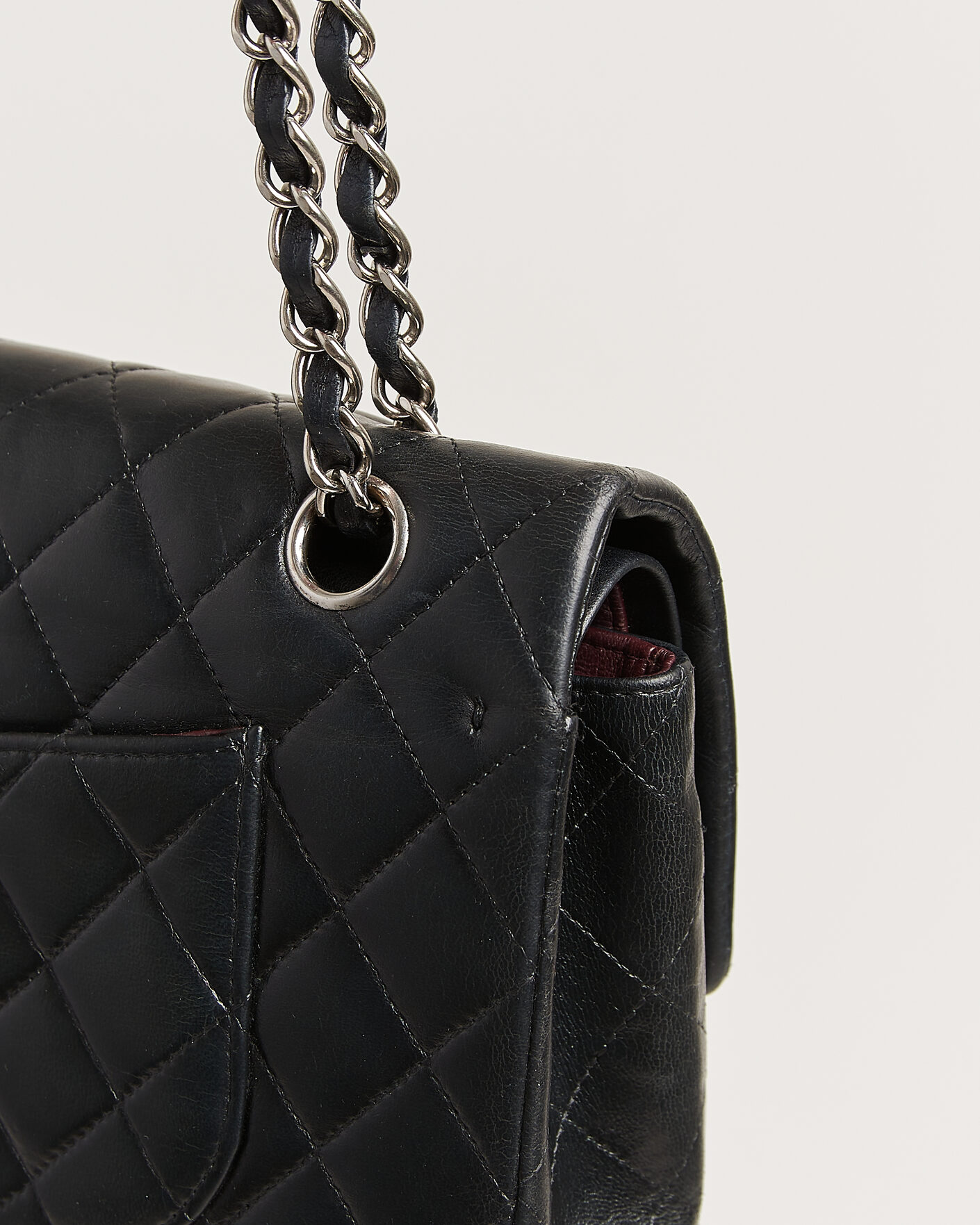 Mies | Pre-Owned & Vintage Bags | Chanel Pre-Owned | Classic Medium Double Flap Bag Lambskin Black