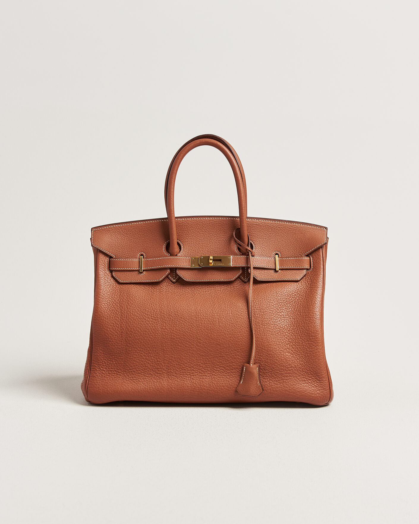 Mies | Pre-Owned & Vintage Bags | Hermès Pre-Owned | Birkin 35 Togo Leather Cognac Brown