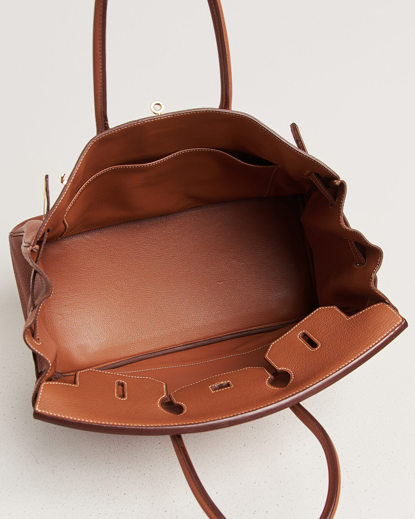 Mies | Pre-Owned & Vintage Bags | Hermès Pre-Owned | Birkin 35 Togo Leather Cognac Brown