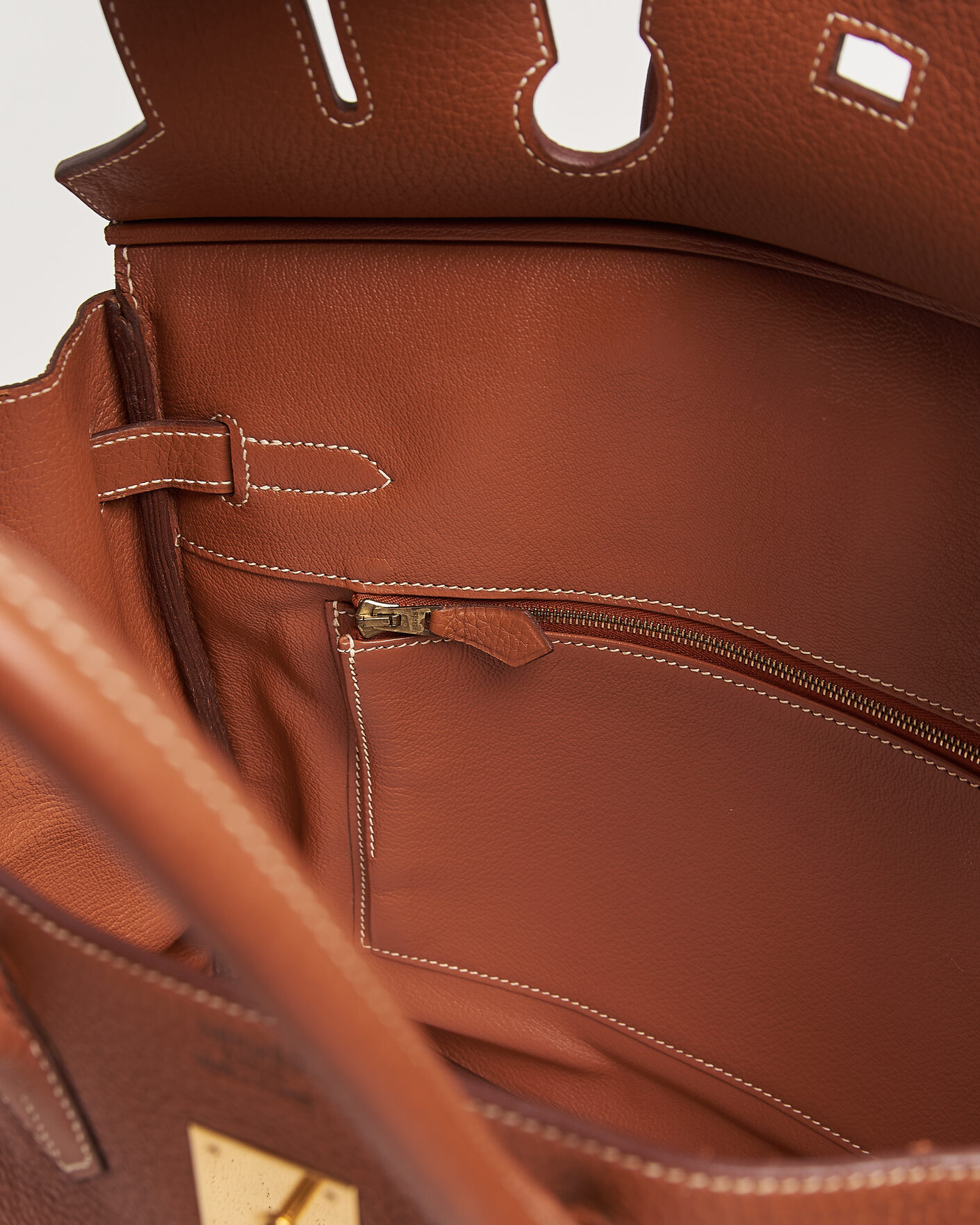 Mies | Pre-Owned & Vintage Bags | Hermès Pre-Owned | Birkin 35 Togo Leather Cognac Brown