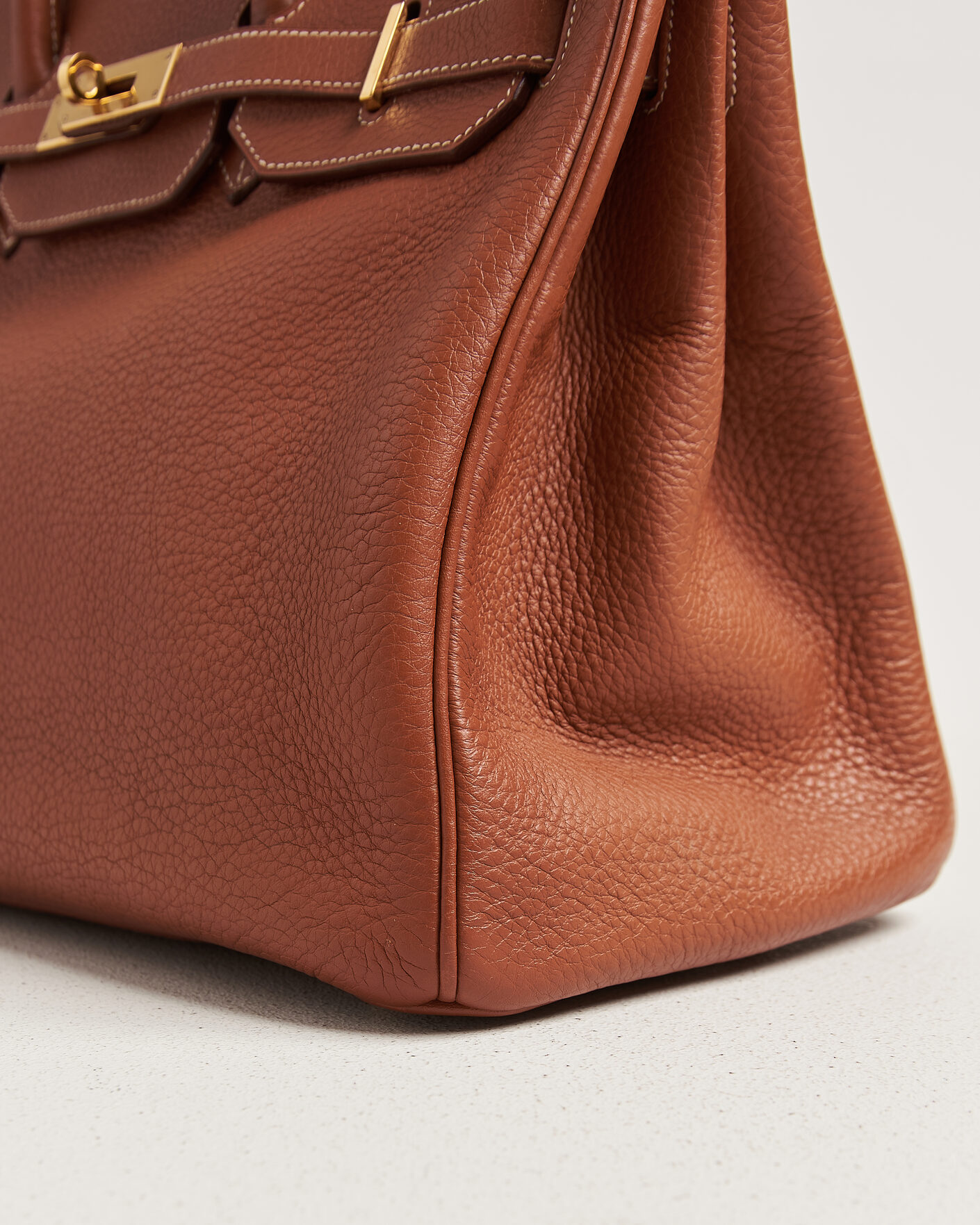 Mies | Pre-Owned & Vintage Bags | Hermès Pre-Owned | Birkin 35 Togo Leather Cognac Brown