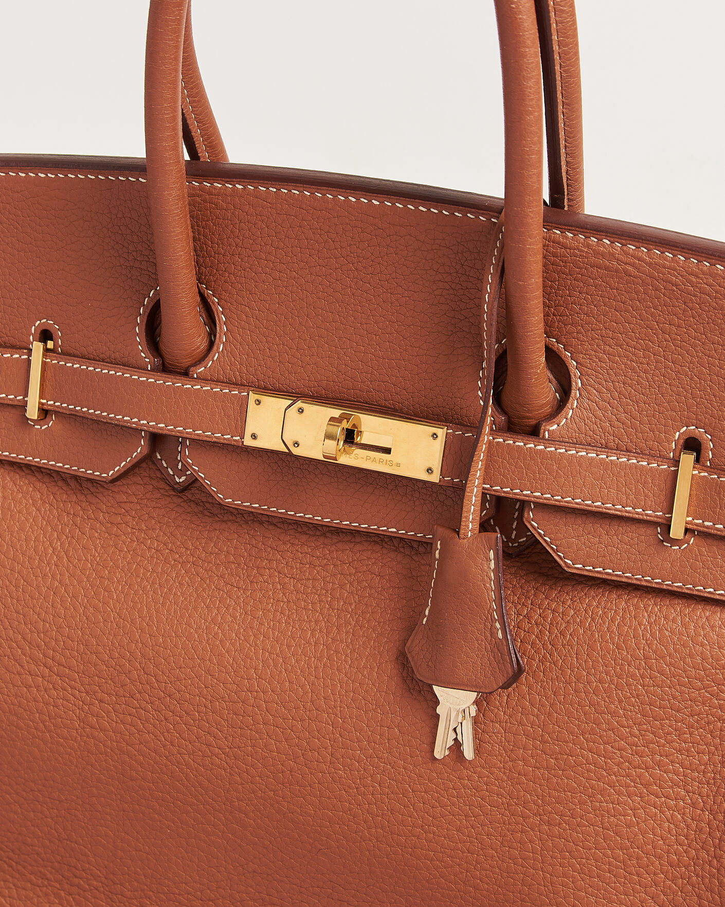 Mies | Pre-Owned & Vintage Bags | Hermès Pre-Owned | Birkin 35 Togo Leather Cognac Brown