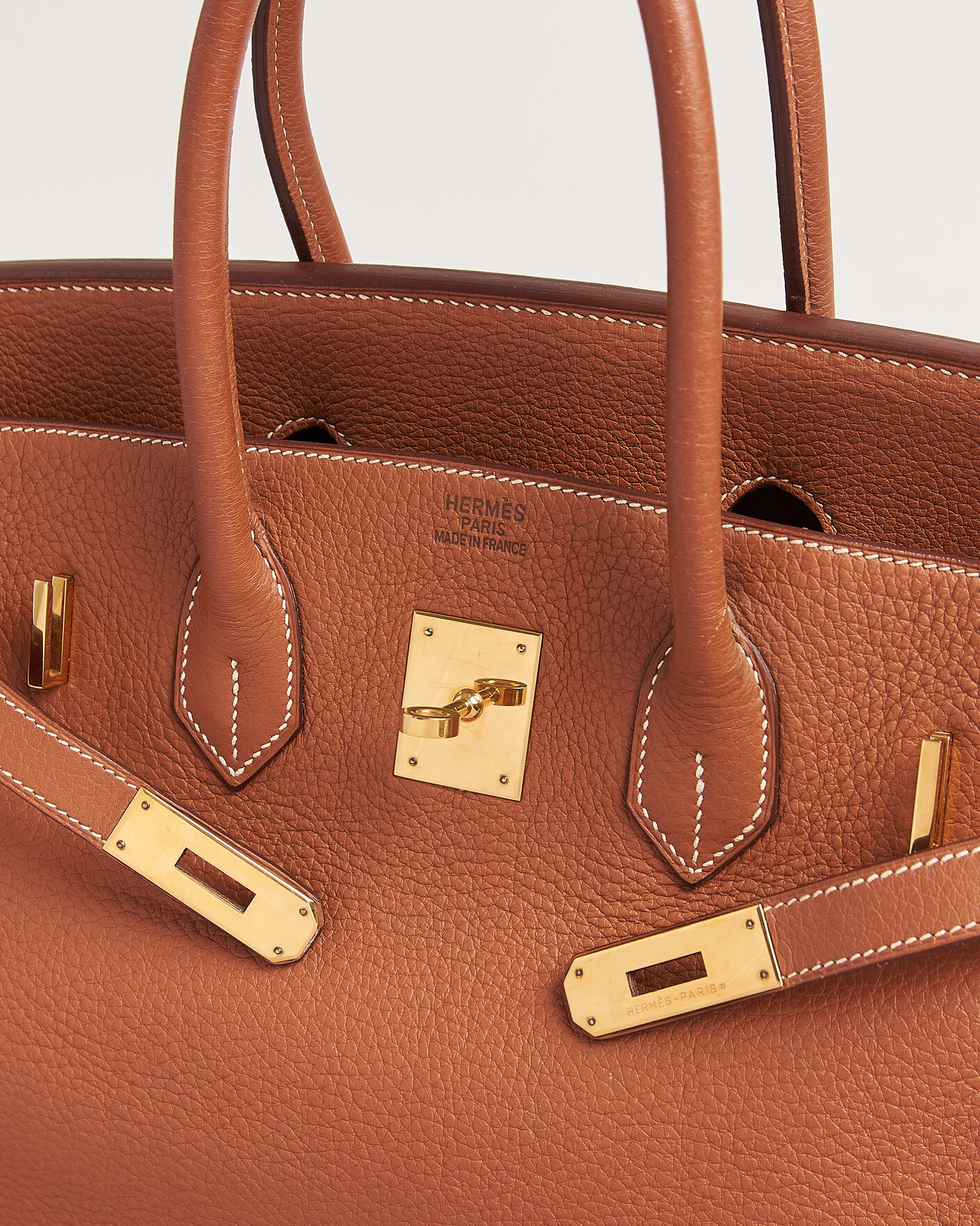 Mies | Pre-Owned & Vintage Bags | Hermès Pre-Owned | Birkin 35 Togo Leather Cognac Brown
