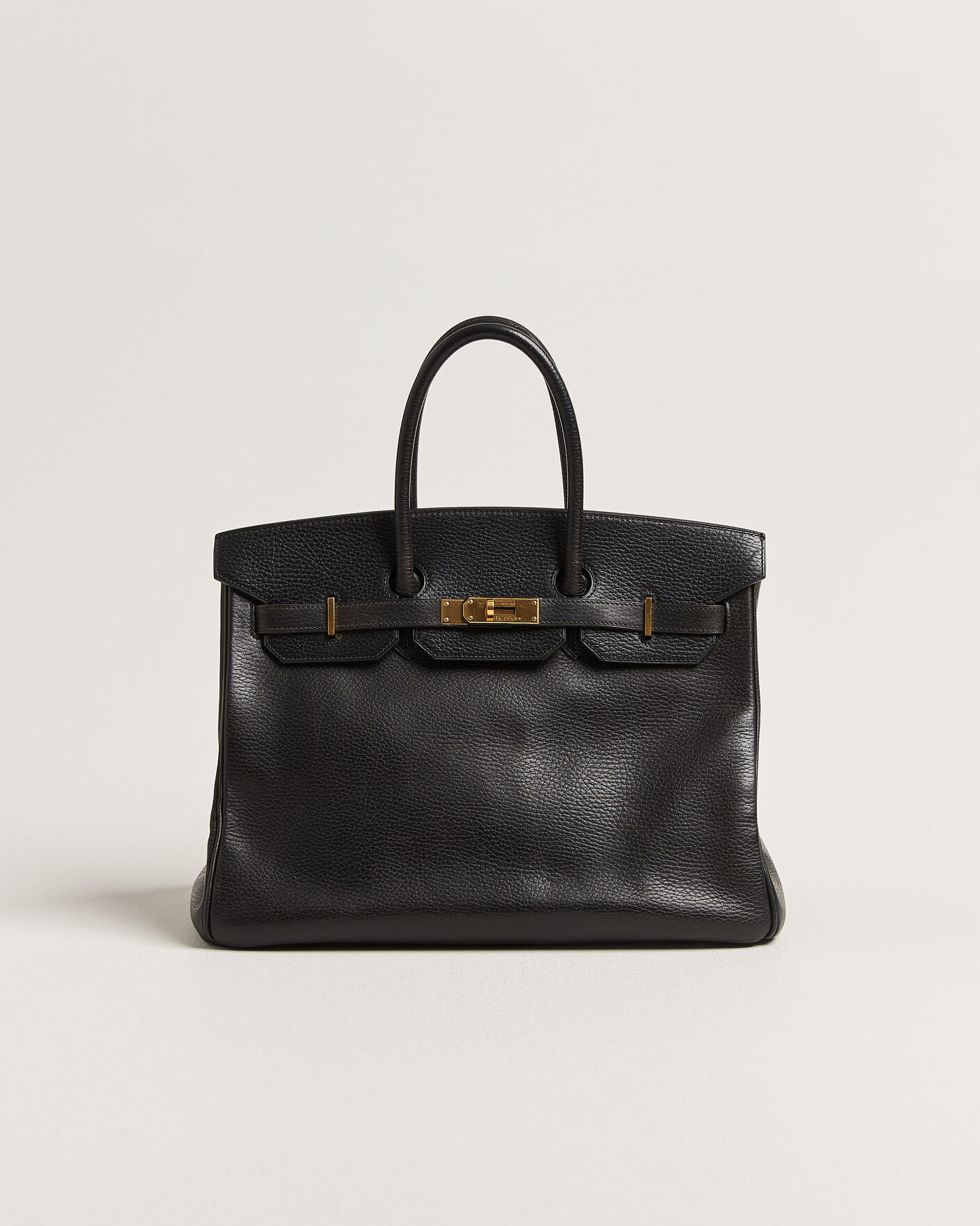 Mies | Pre-Owned & Vintage Bags | Hermès Pre-Owned | Birkin 35 Retourné Ardennes Leather Black