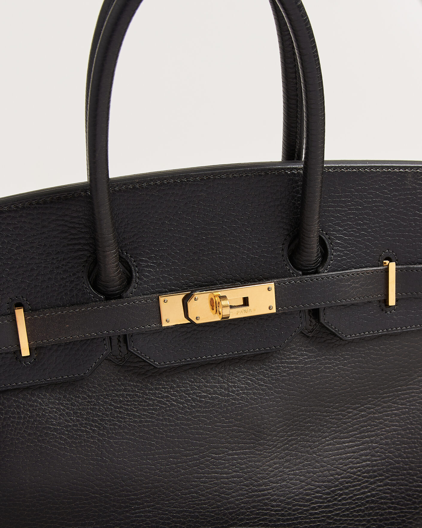 Mies | Pre-Owned & Vintage Bags | Hermès Pre-Owned | Birkin 35 Retourné Ardennes Leather Black