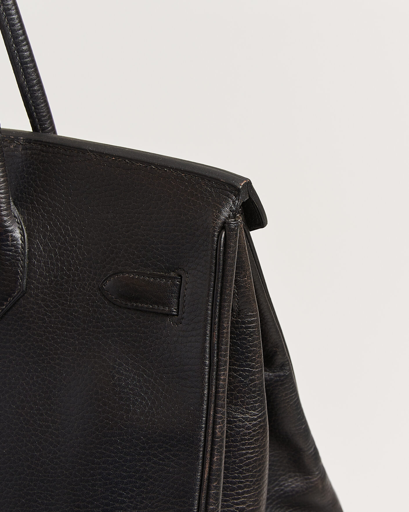 Mies | Pre-Owned & Vintage Bags | Hermès Pre-Owned | Birkin 35 Retourné Ardennes Leather Black