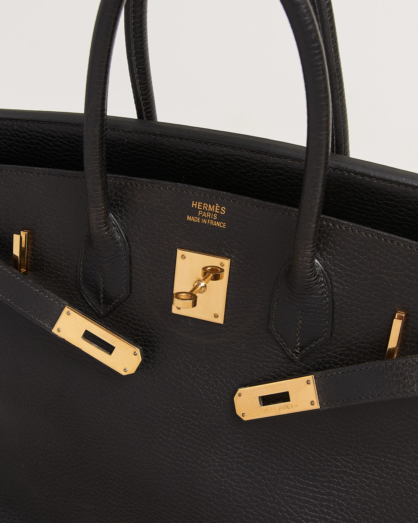 Mies | Pre-Owned & Vintage Bags | Hermès Pre-Owned | Birkin 35 Retourné Ardennes Leather Black