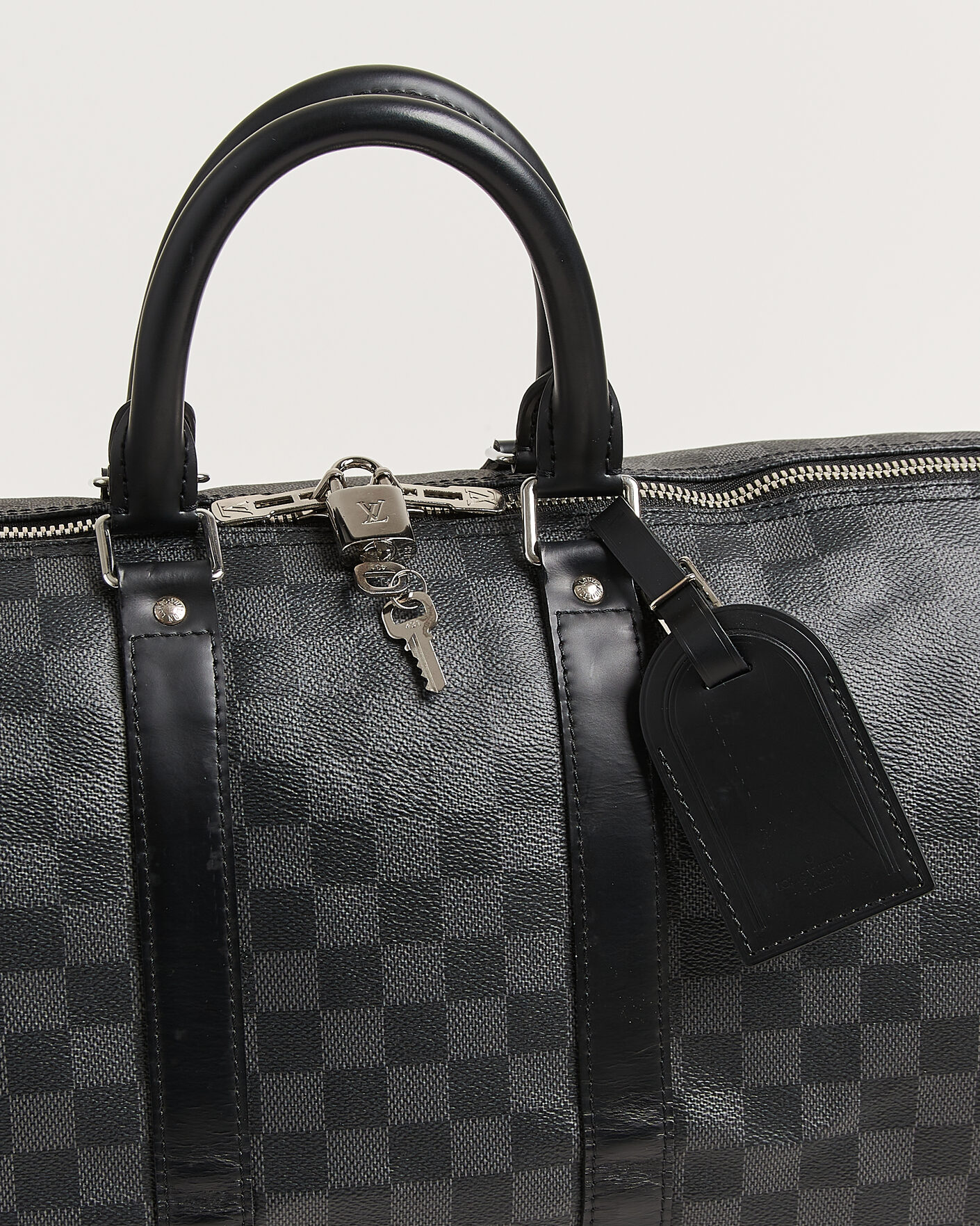 Mies | Pre-Owned & Vintage Bags | Louis Vuitton Pre-Owned | Keepall 45 Bandouliére Damier graphite