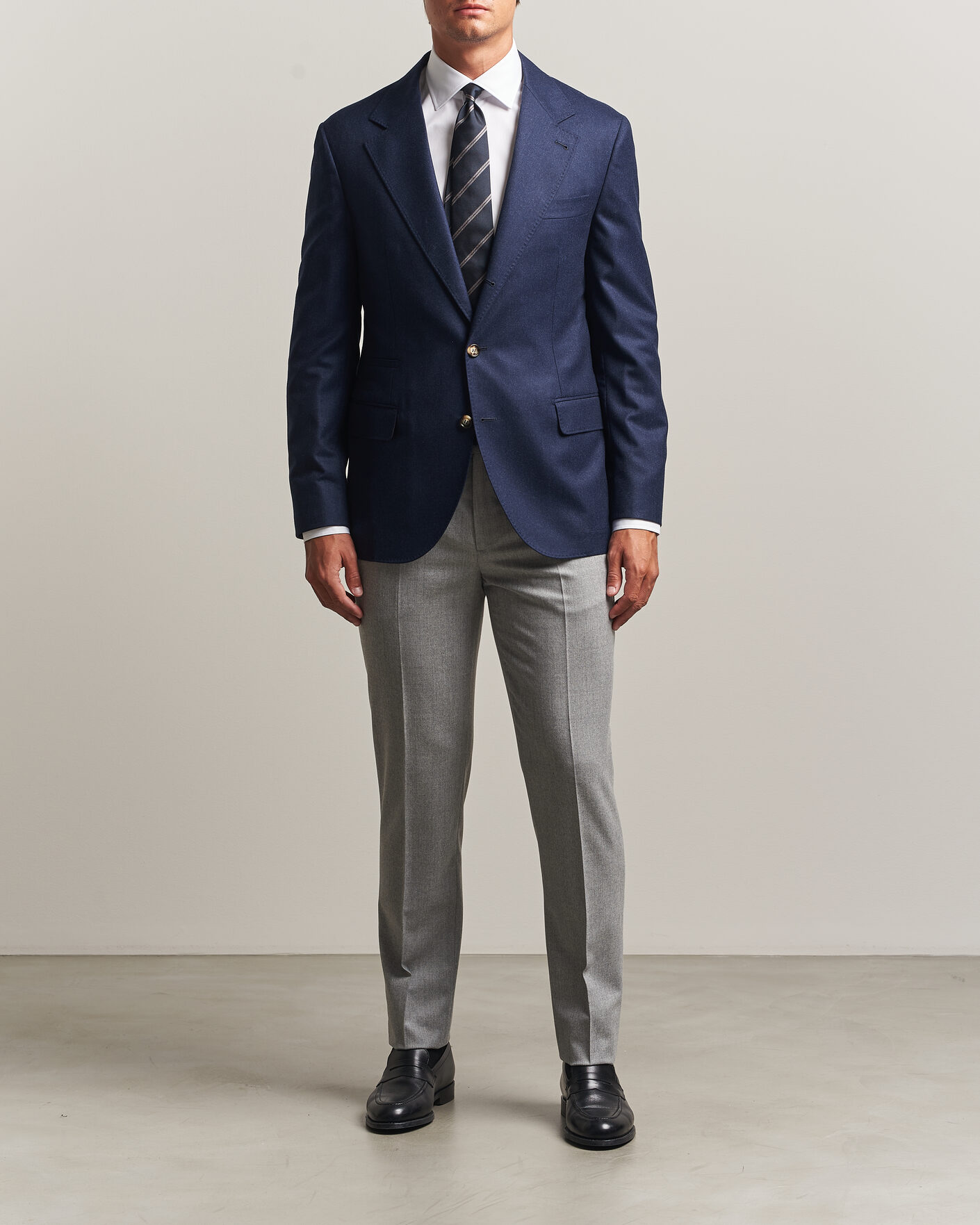 Mies | Pikkutakit | Brunello Cucinelli | Wool Flannel Blazzer Navy