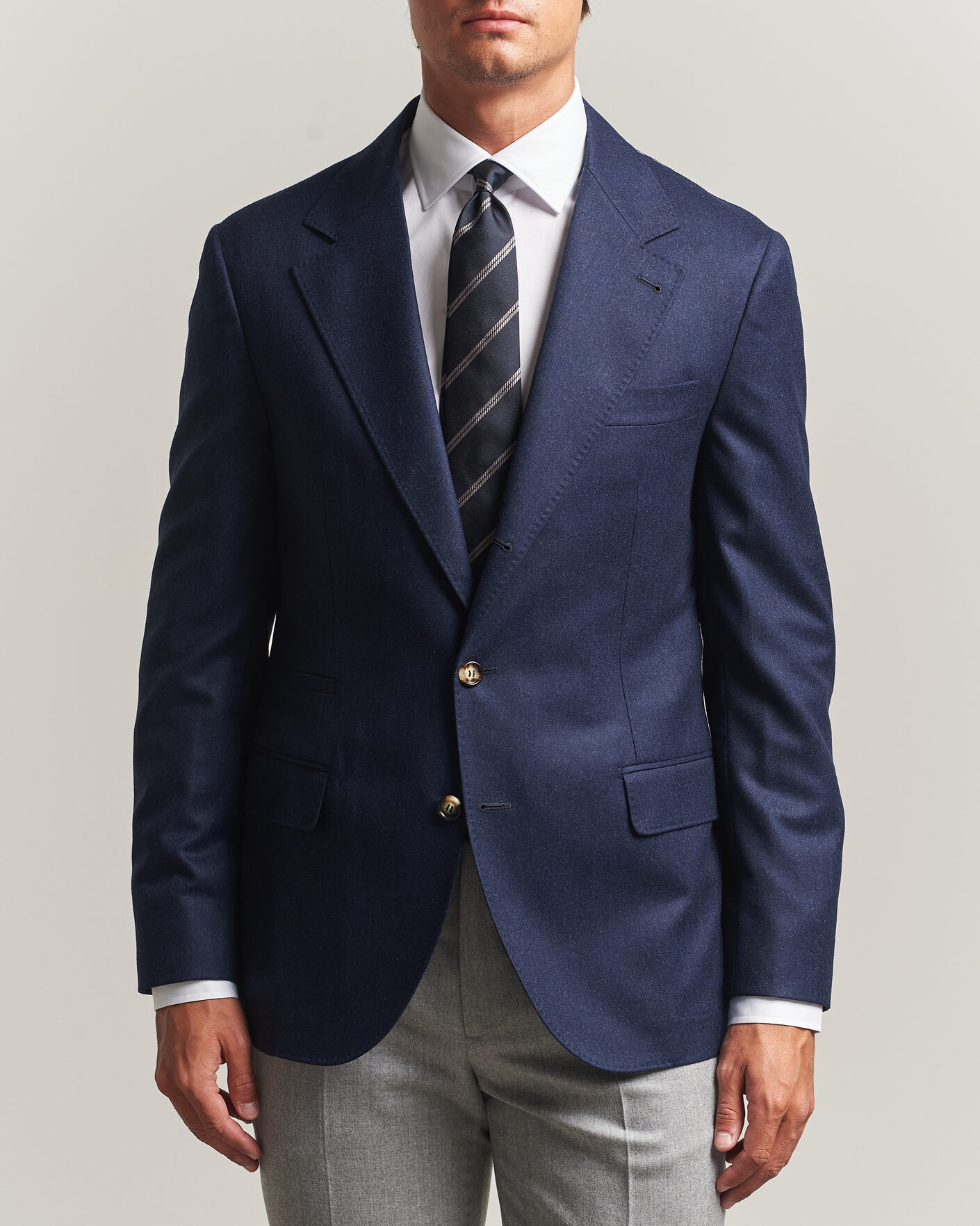 Mies | Pikkutakit | Brunello Cucinelli | Wool Flannel Blazzer Navy