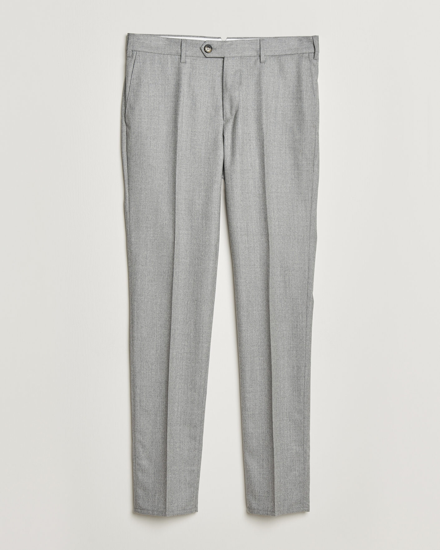 Mies | Housut | Brunello Cucinelli | Slim Fit Flannel Trousers Light Grey