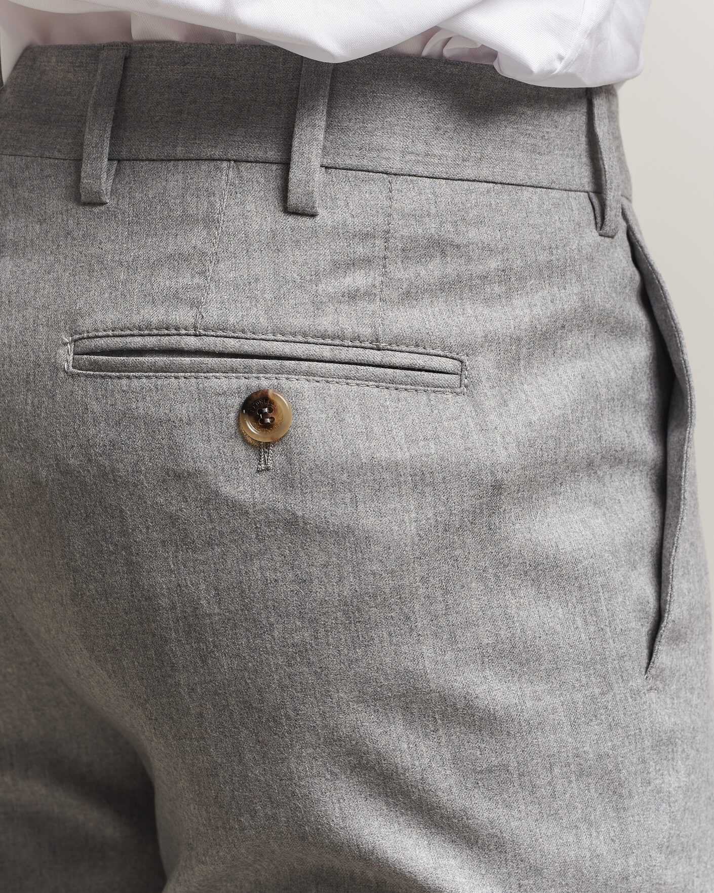 Mies | Housut | Brunello Cucinelli | Slim Fit Flannel Trousers Light Grey