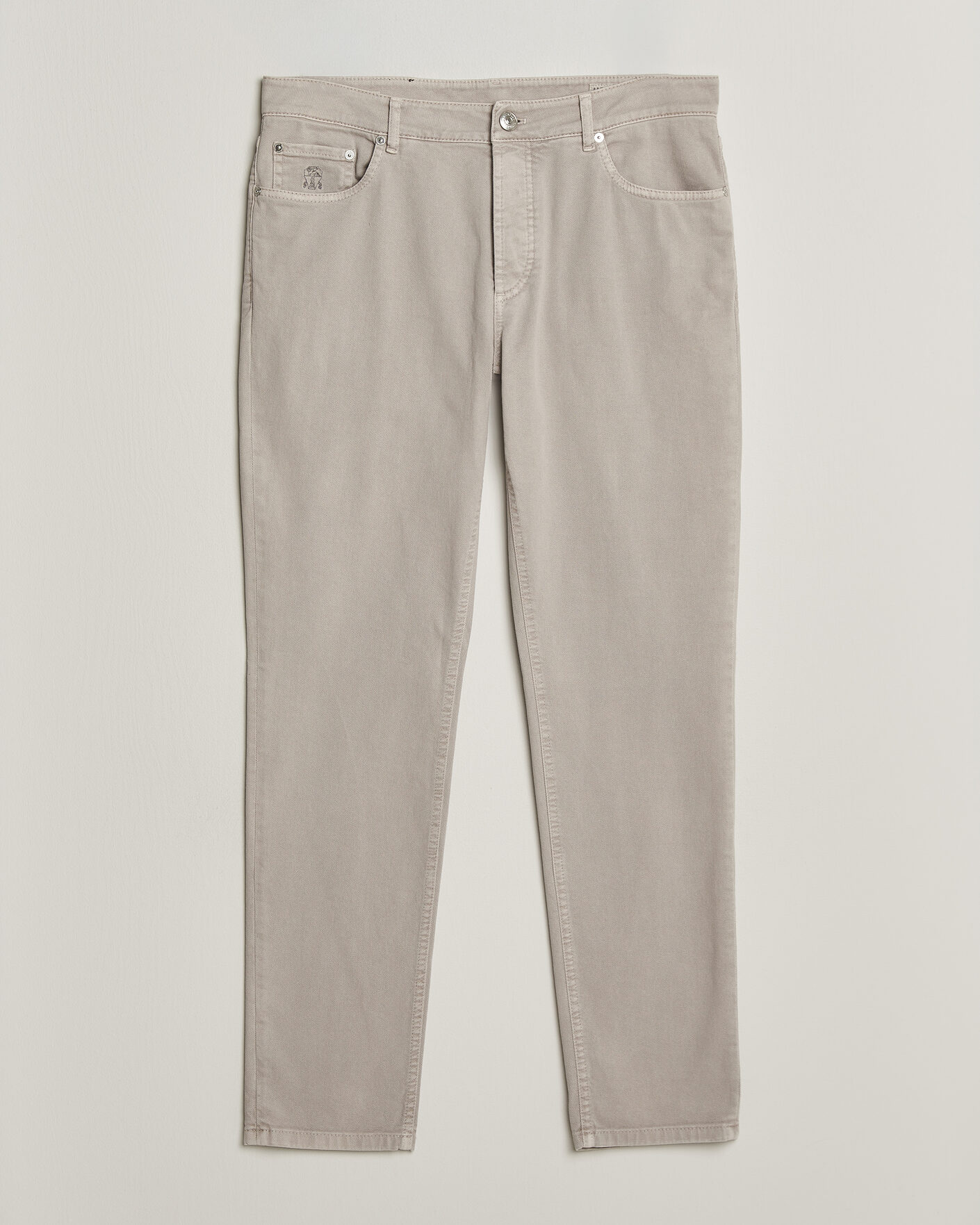 Mies | Housut | Brunello Cucinelli | Slim Fit Bull Denim Pants Beige
