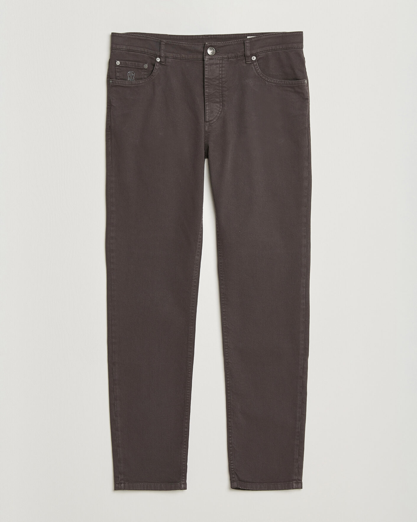 Mies | Housut | Brunello Cucinelli | Slim Fit Bull Denim Pants Dark Brown
