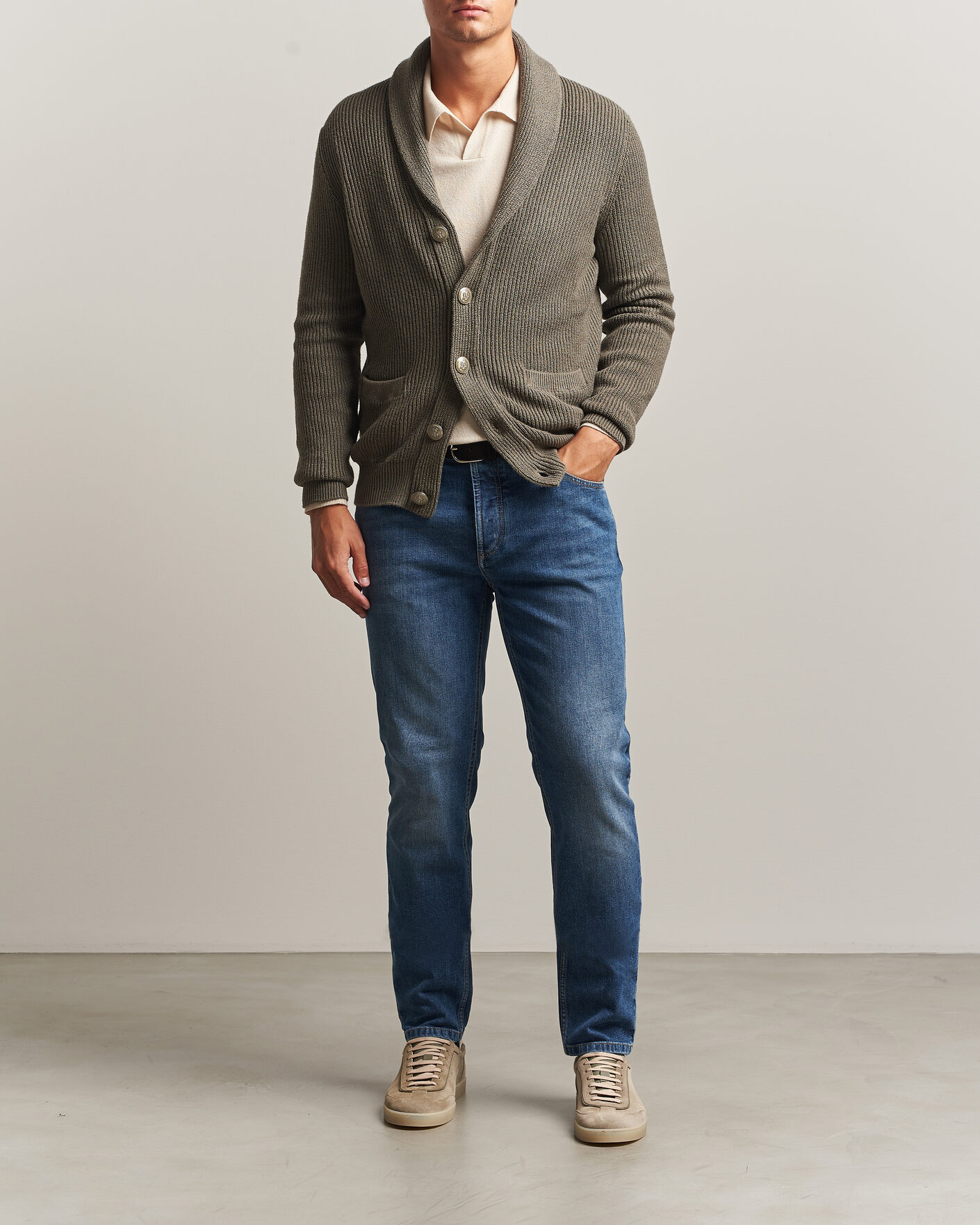 Mies | Housut | Brunello Cucinelli | Traditional Fit Jeans Medium Wash