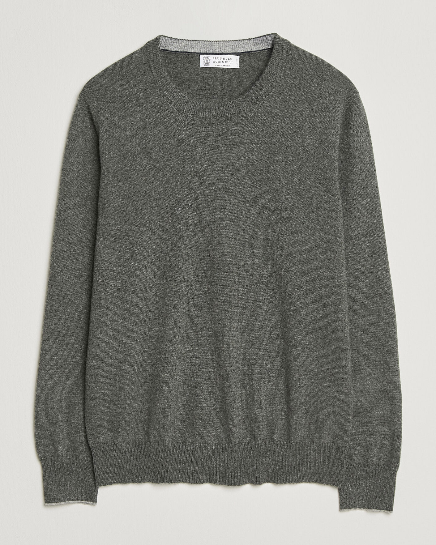 Mies | Puserot | Brunello Cucinelli | 2 Ply Cashmere Pullover Forest Green