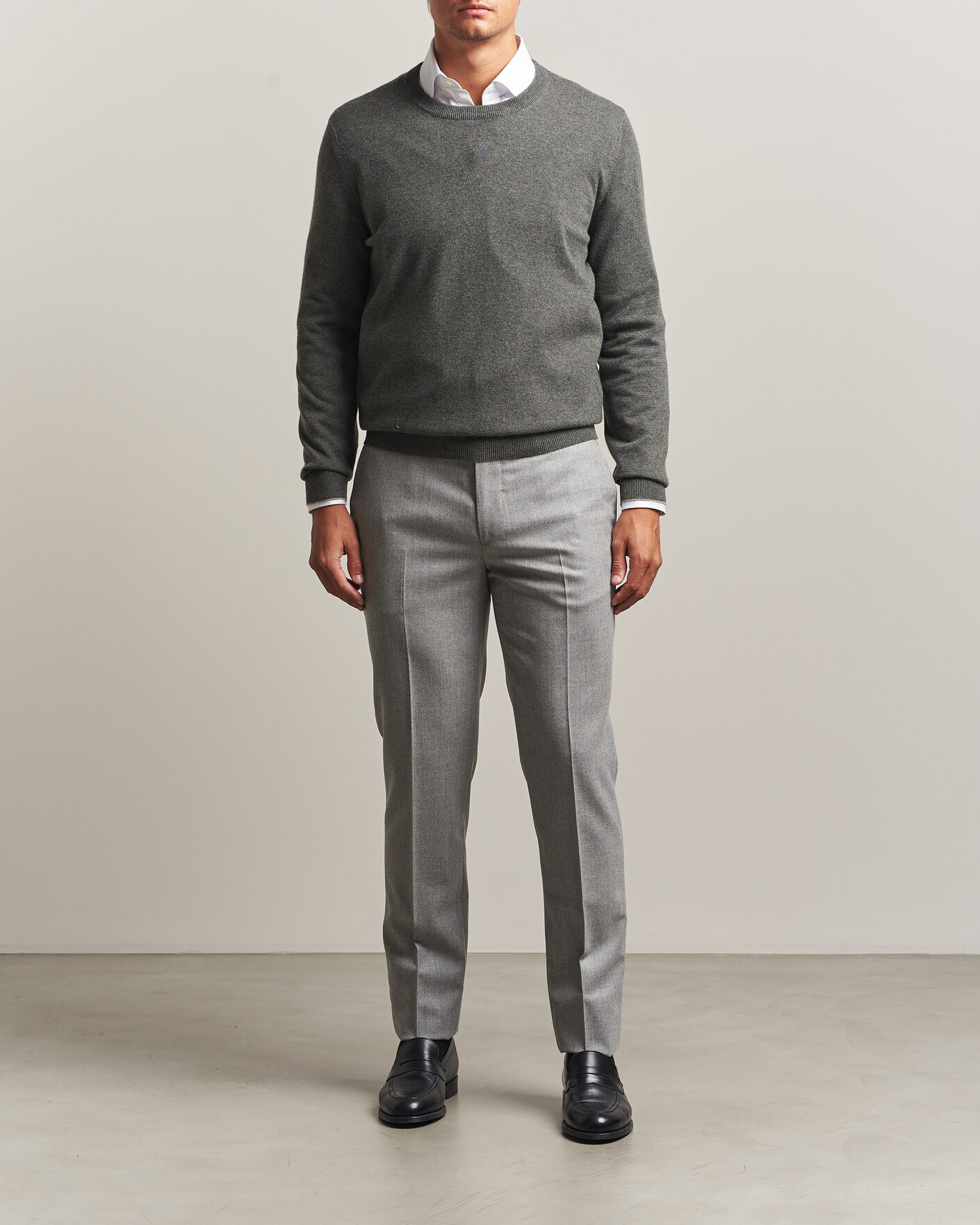 Mies | Puserot | Brunello Cucinelli | 2 Ply Cashmere Pullover Forest Green