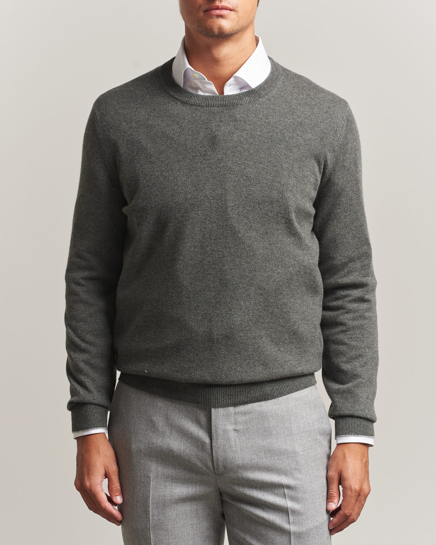 Mies | Puserot | Brunello Cucinelli | 2 Ply Cashmere Pullover Forest Green