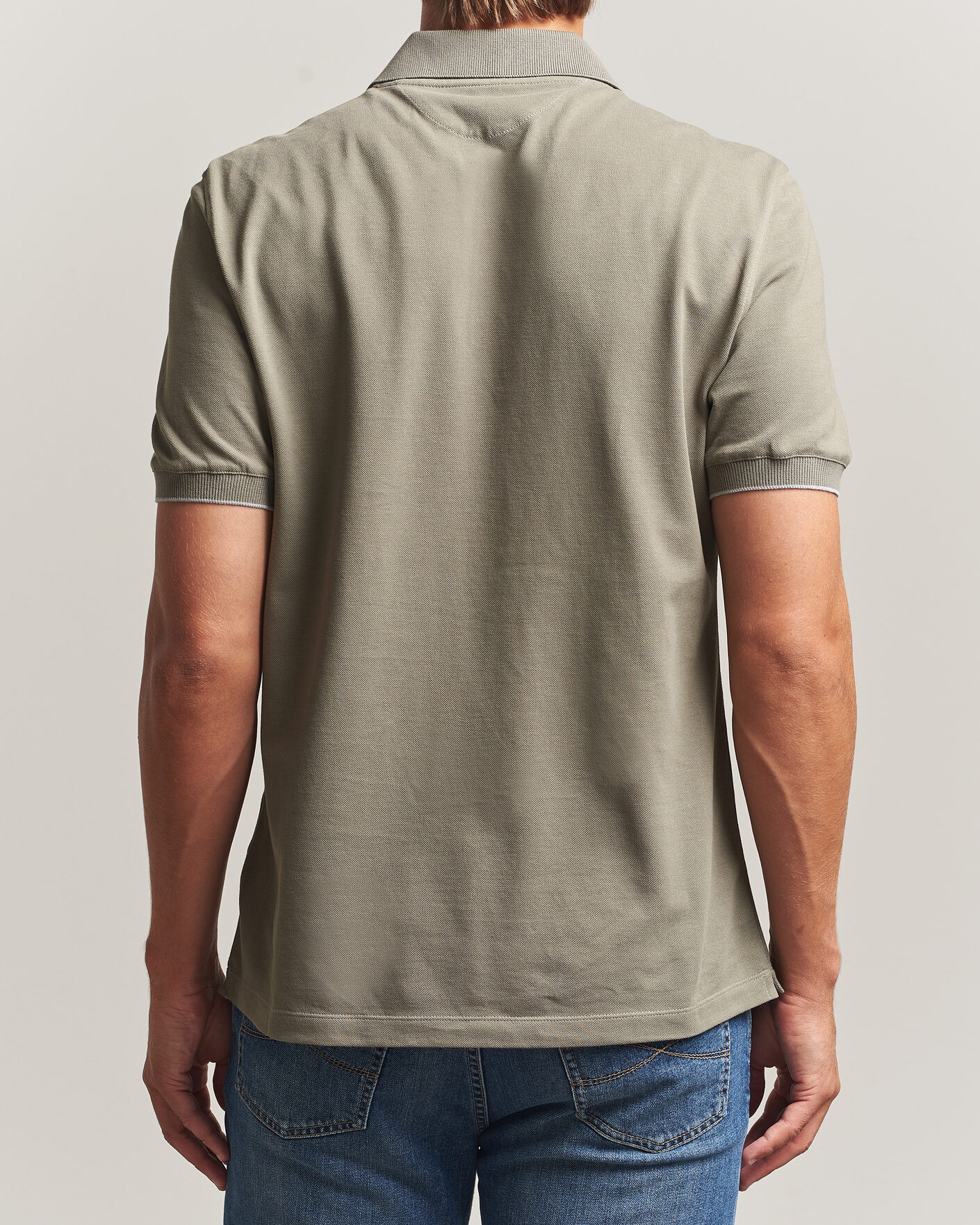 Mies | Pikeet | Brunello Cucinelli | Short Sleeve Logo Polo Olive