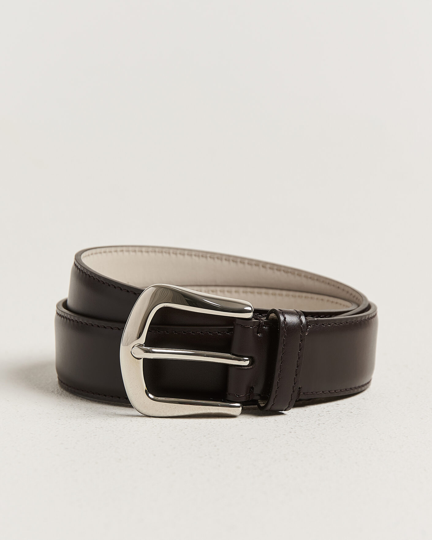 Mies | Vyöt | Brunello Cucinelli | Calf Leather Belt Dark Brown
